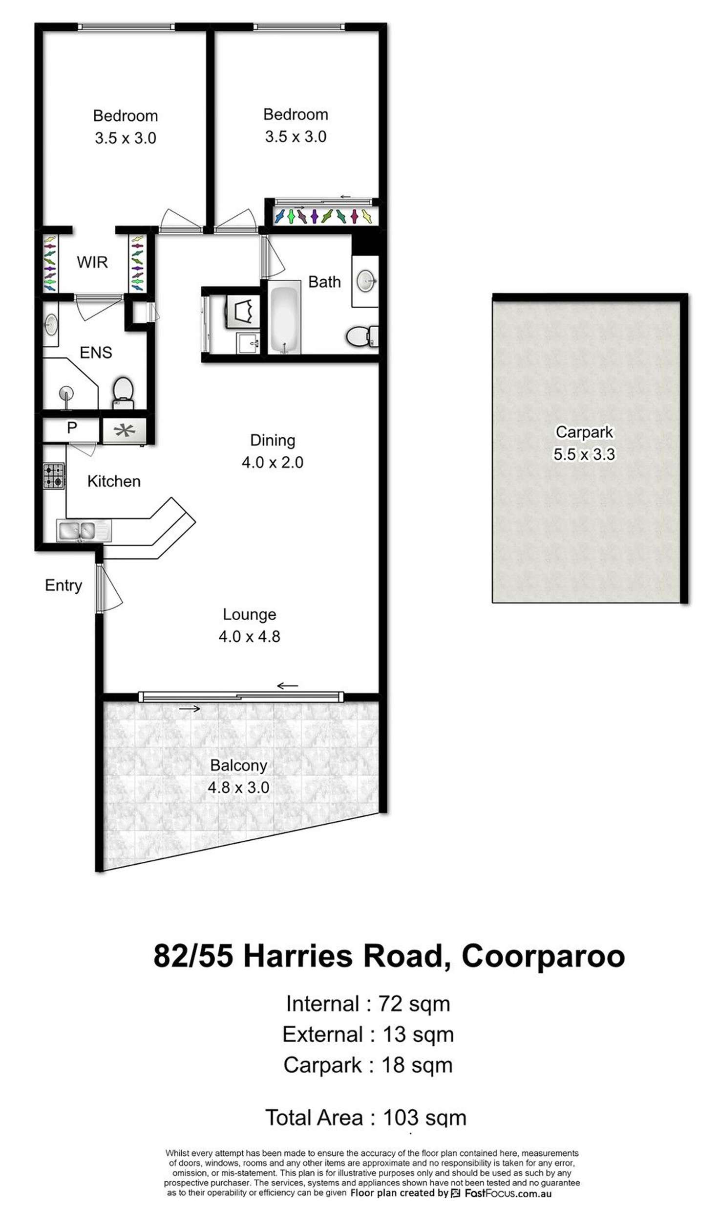 Floorplan of Homely unit listing, 82/55 Harries Road, Coorparoo QLD 4151