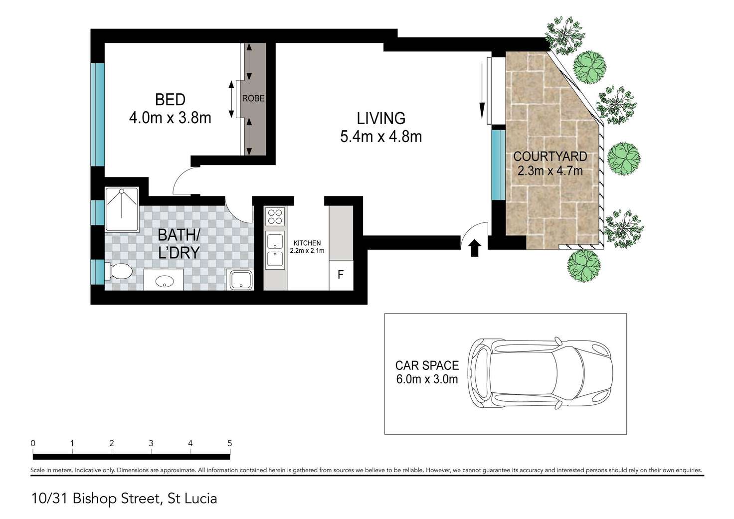 Floorplan of Homely unit listing, 10/31 Bishop Street, St Lucia QLD 4067