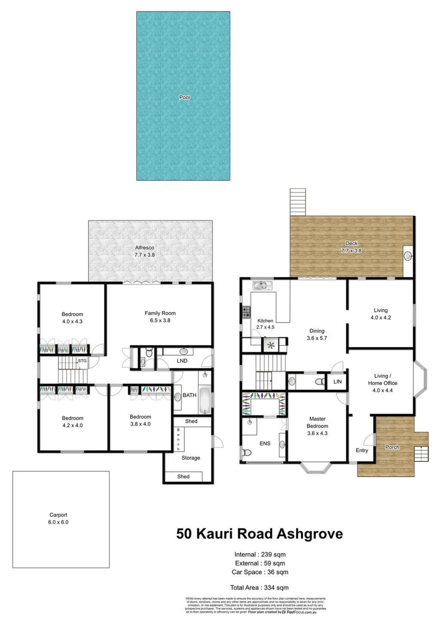Floorplan of Homely house listing, 50 Kauri Road, Ashgrove QLD 4060