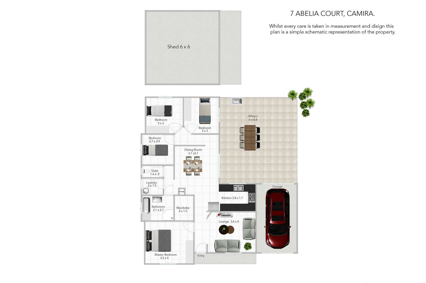 Floorplan of Homely house listing, 7 Abelia Court, Camira QLD 4300