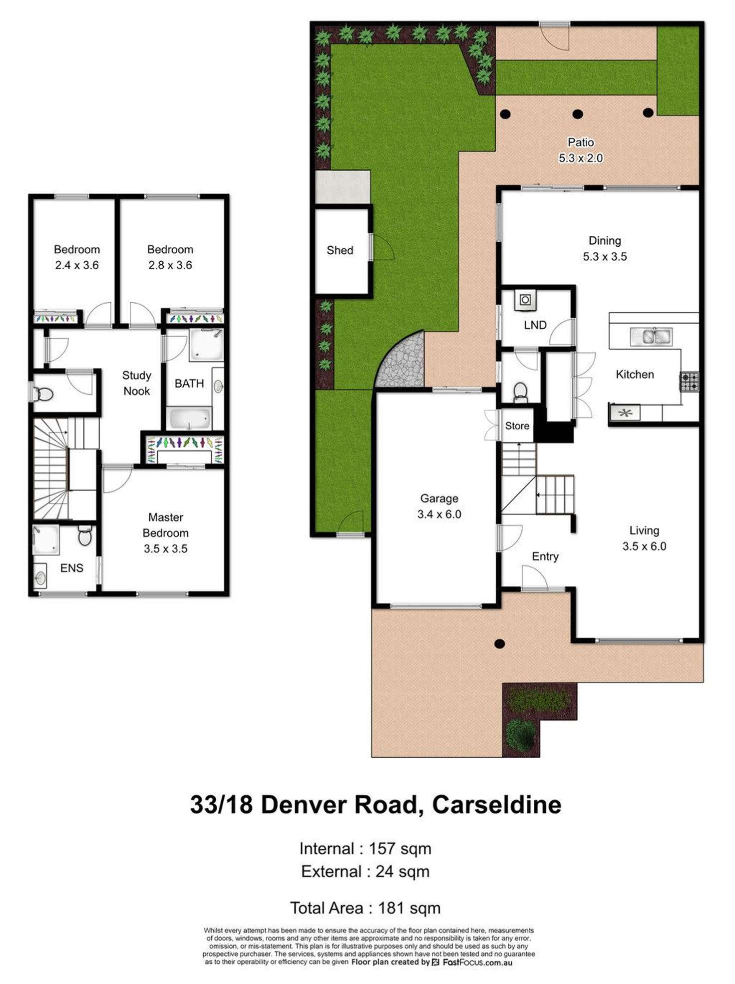 Floorplan of Homely townhouse listing, 33/18 Denver Road, Carseldine QLD 4034