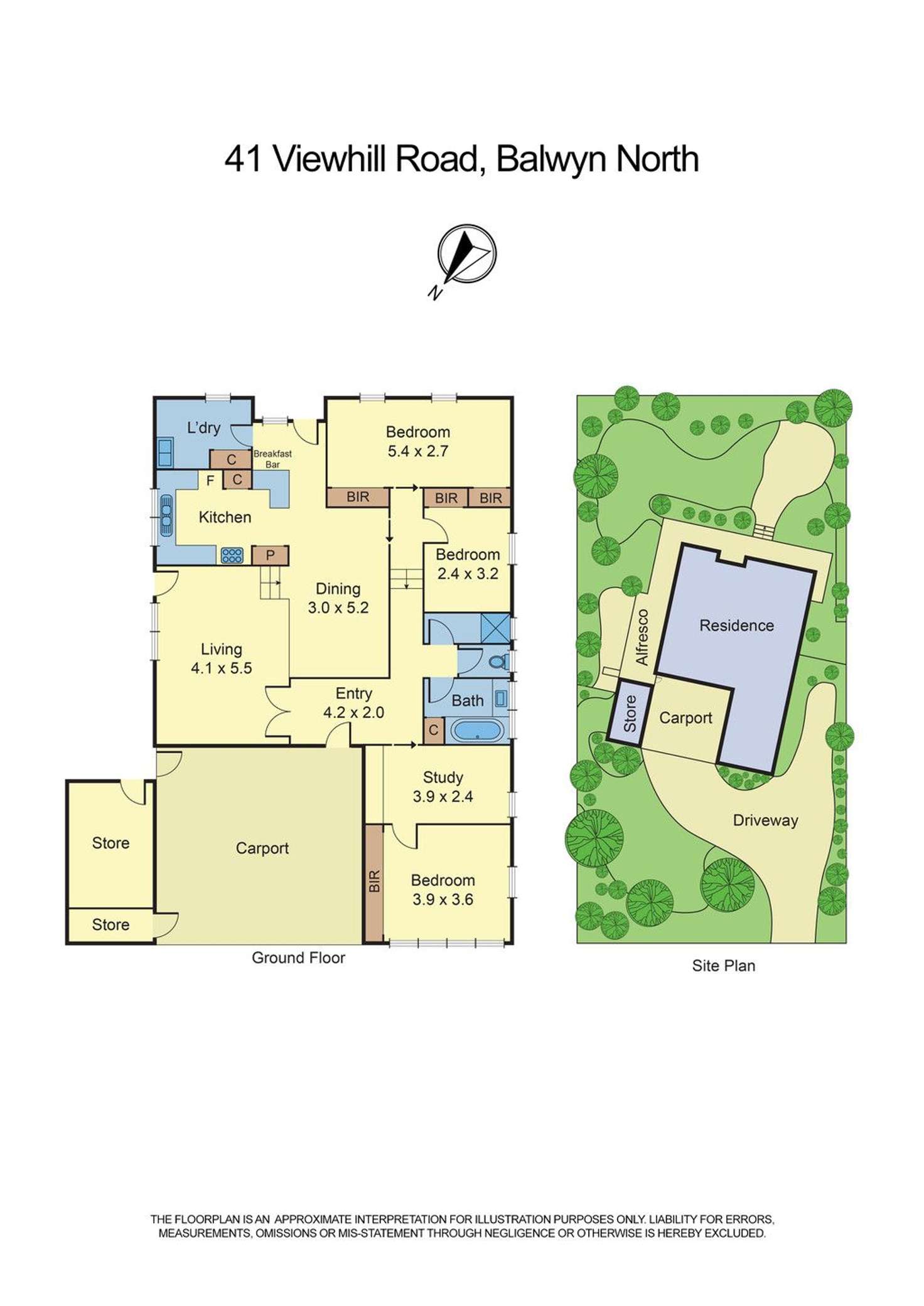 Floorplan of Homely house listing, 41 Viewhill Road, Balwyn North VIC 3104