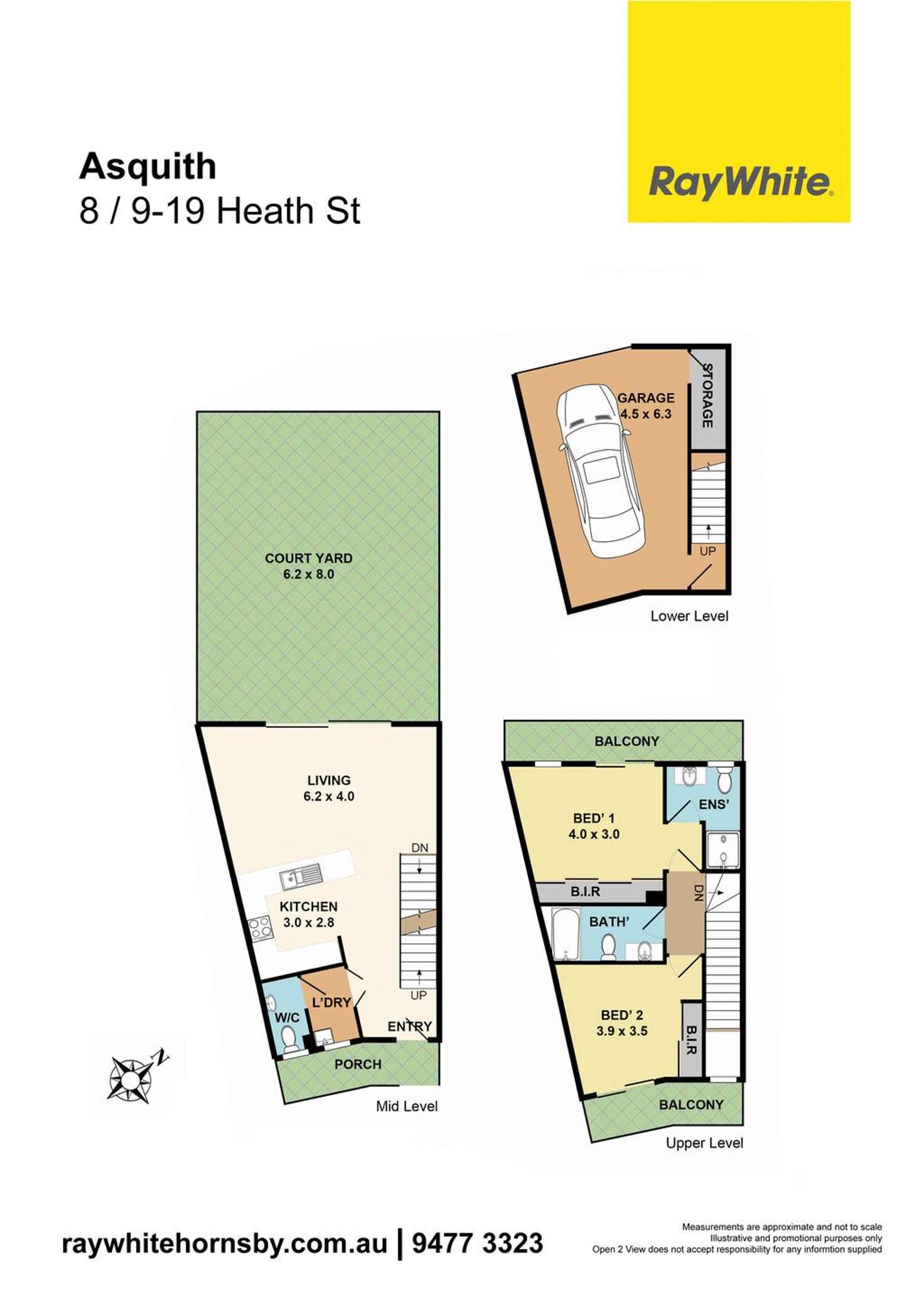 Floorplan of Homely townhouse listing, 8/9-19 Heath Street, Asquith NSW 2077