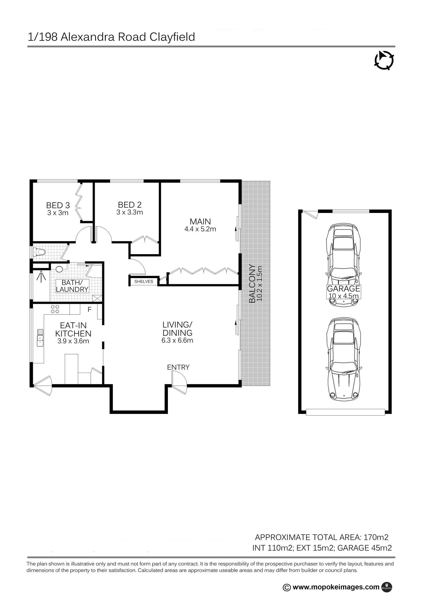 Floorplan of Homely unit listing, 1/198 Alexandra Road, Clayfield QLD 4011