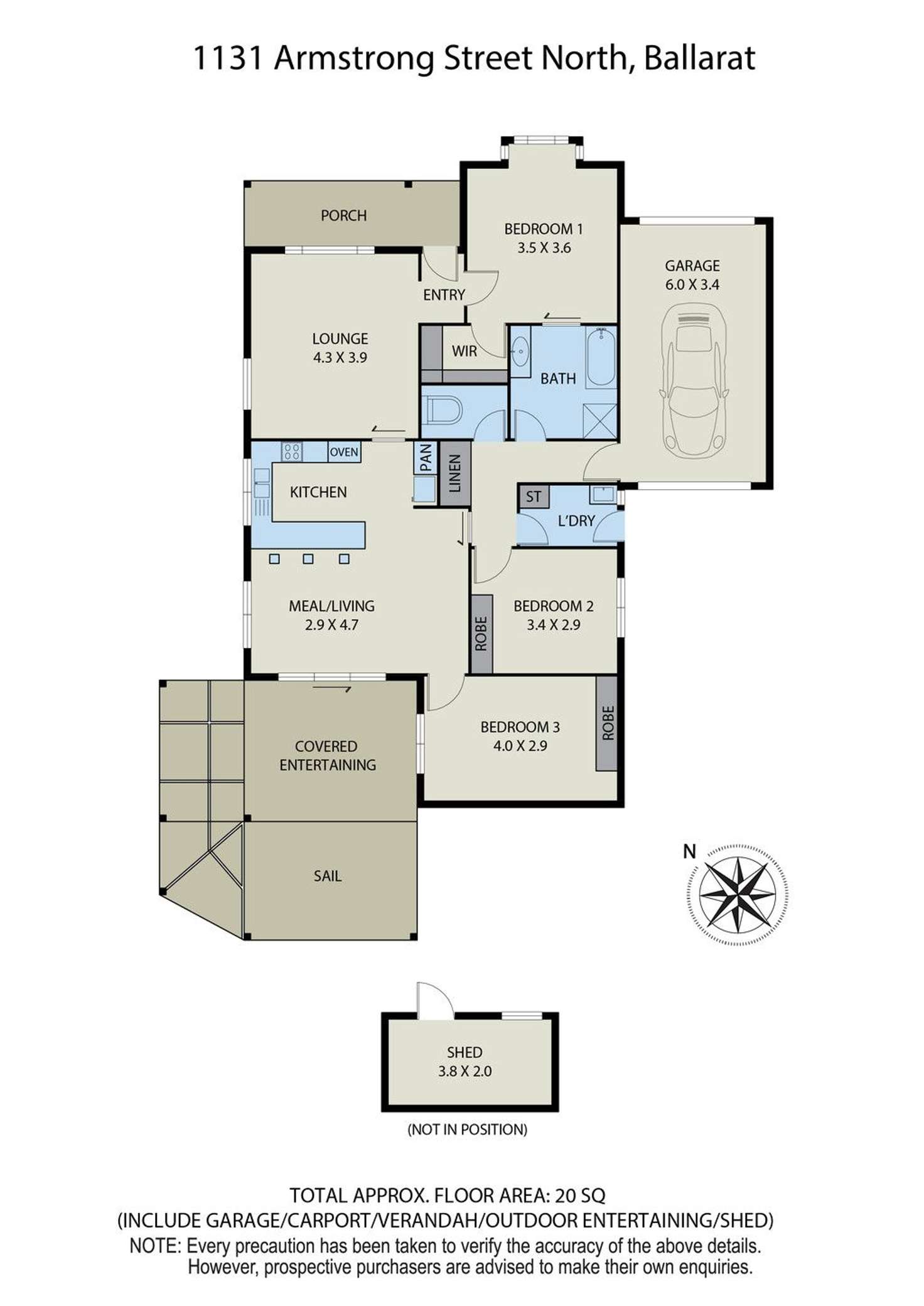 Floorplan of Homely house listing, 1131 Armstrong Street North, Ballarat North VIC 3350