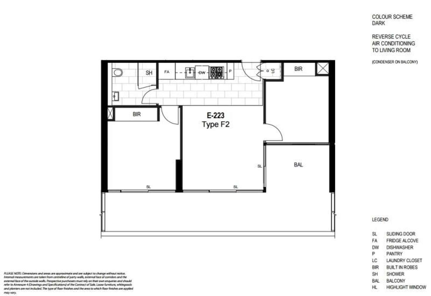 Floorplan of Homely apartment listing, E223/11 Flockhart Street, Abbotsford VIC 3067