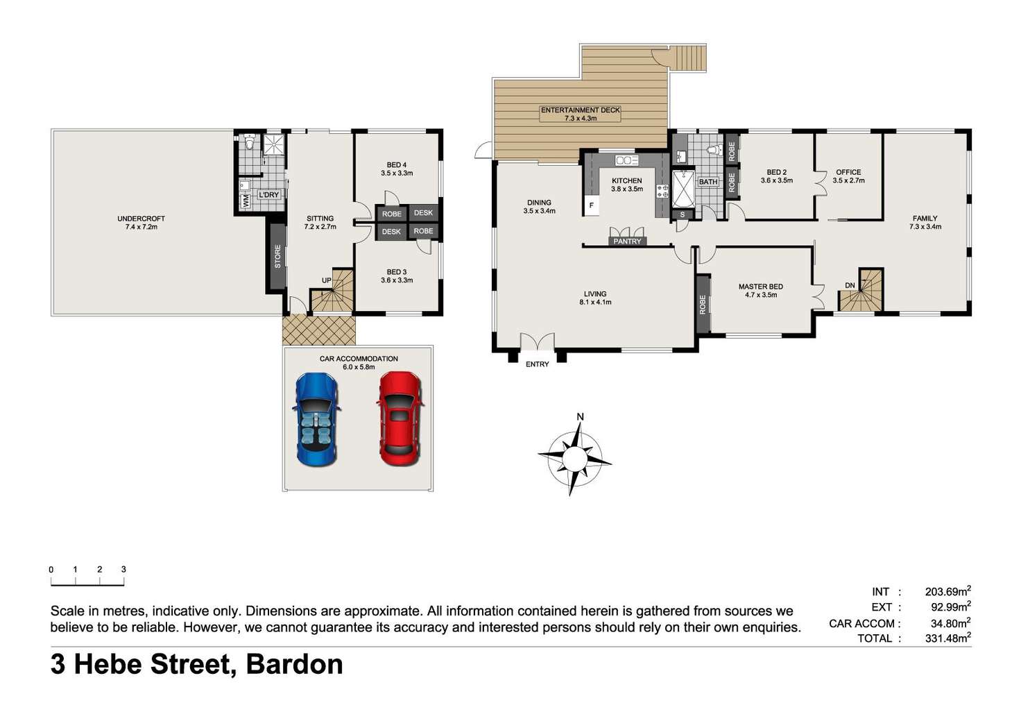 Floorplan of Homely house listing, 3 Hebe Street, Bardon QLD 4065