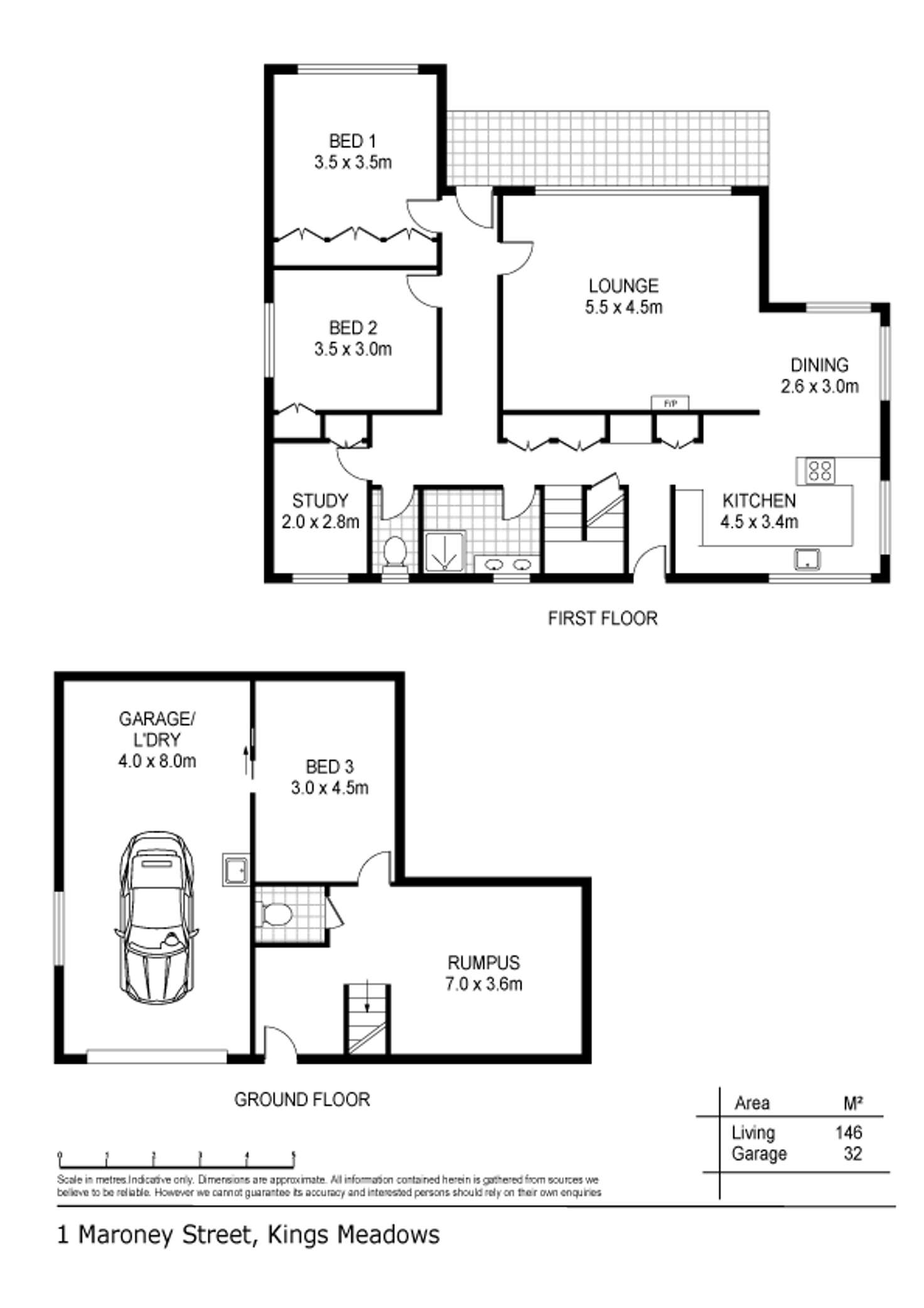 Floorplan of Homely house listing, 1 Maroney Street, Kings Meadows TAS 7249