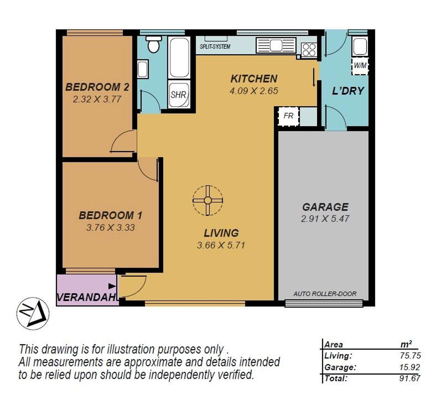 Floorplan of Homely unit listing, 2/13 Everard Avenue, Ashford SA 5035