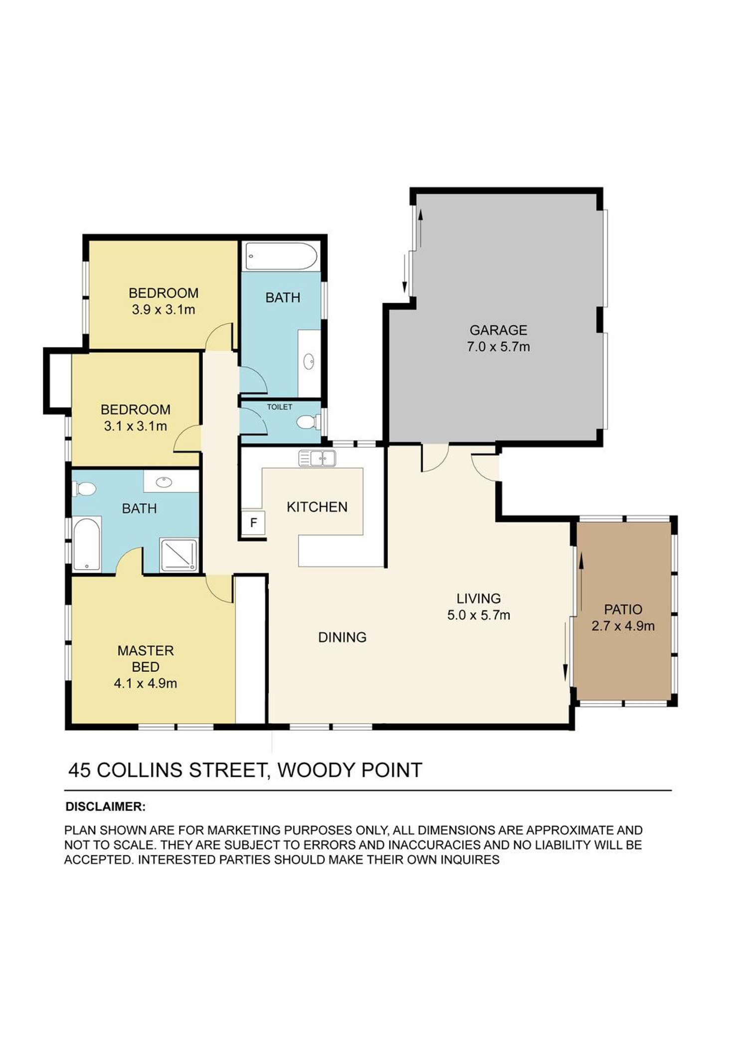 Floorplan of Homely house listing, 45 Collins Street, Woody Point QLD 4019