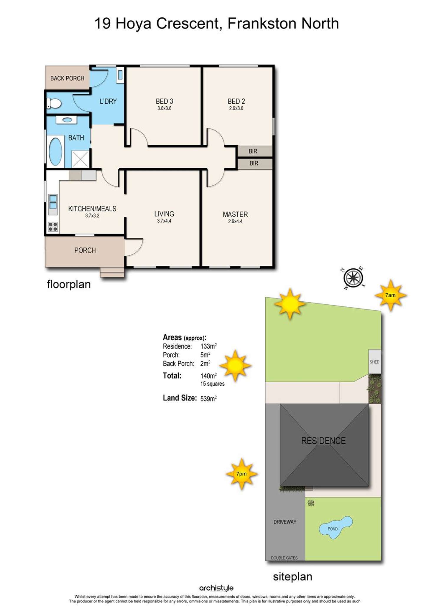 Floorplan of Homely house listing, 19 Hoya Crescent, Frankston North VIC 3200