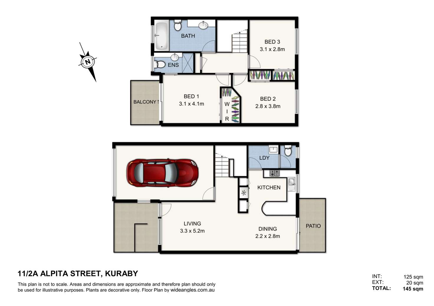 Floorplan of Homely townhouse listing, 11/2A Alpita Street, Kuraby QLD 4112