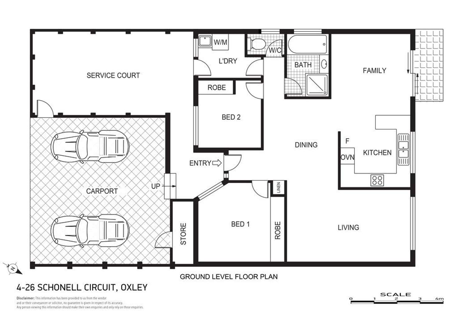 Floorplan of Homely townhouse listing, 4/26 Schonell Circuit, Oxley ACT 2903