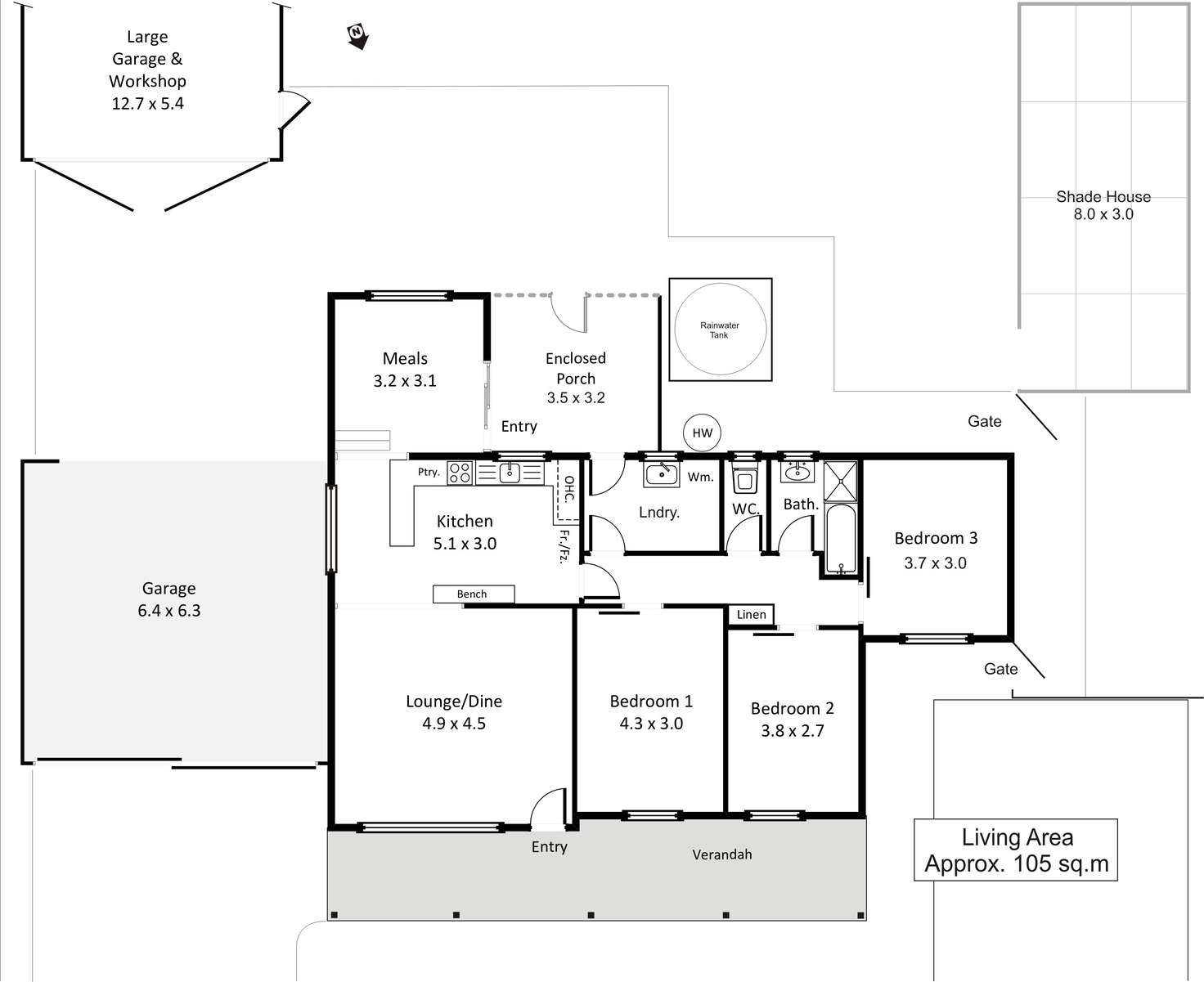 Floorplan of Homely house listing, 10 Roberts Street, Berri SA 5343