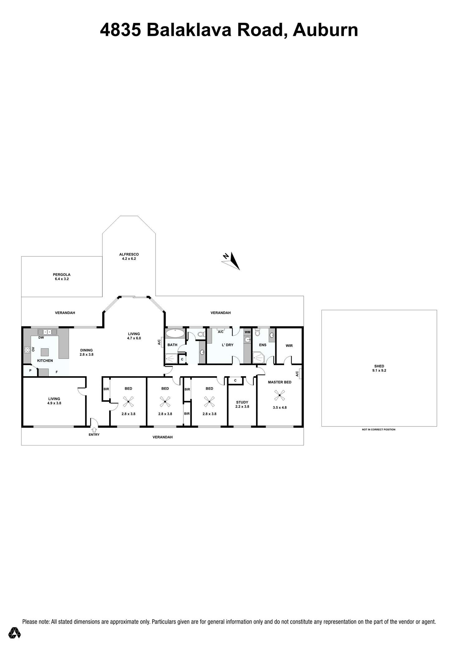Floorplan of Homely house listing, 4835 Balaklava Road, Auburn SA 5451