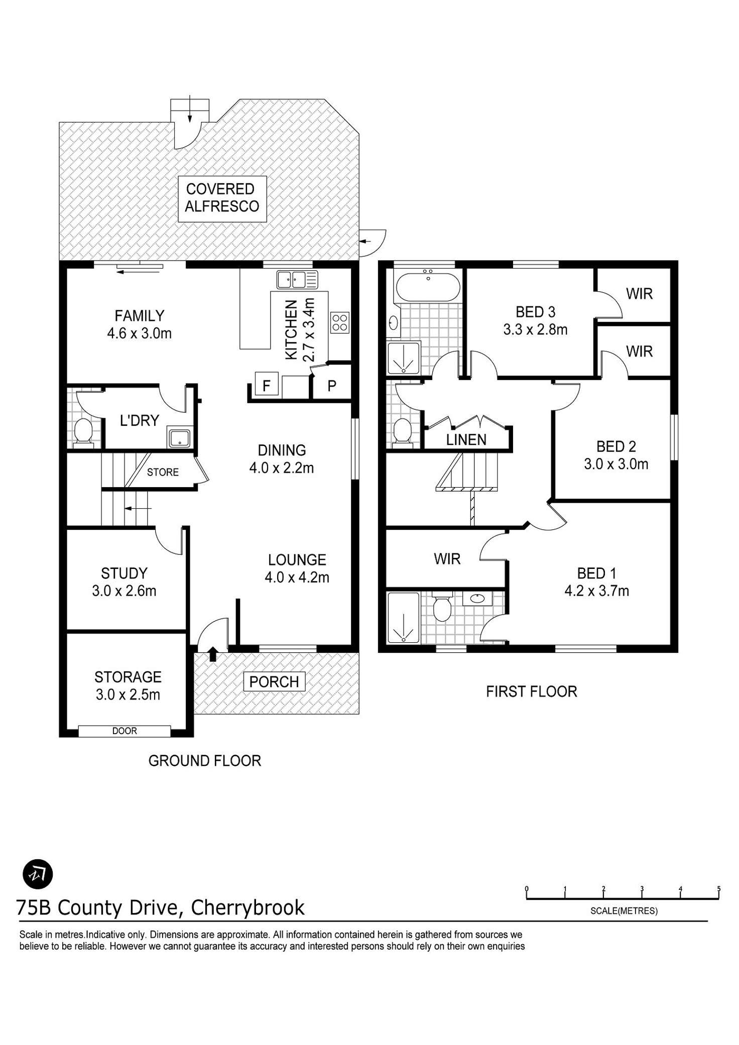 Floorplan of Homely townhouse listing, 75b County Drive, Cherrybrook NSW 2126