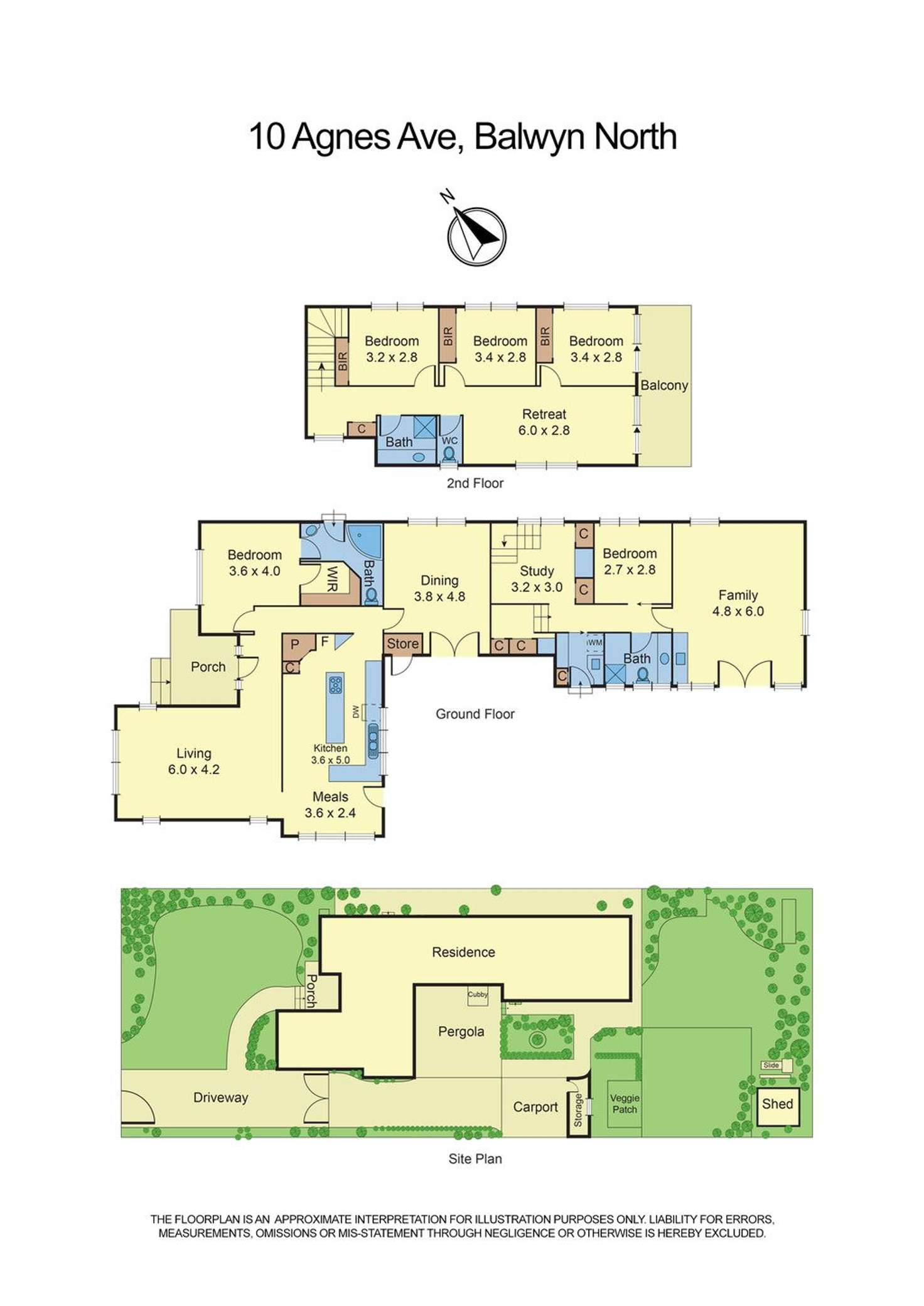 Floorplan of Homely house listing, 10 Agnes Avenue, Balwyn North VIC 3104