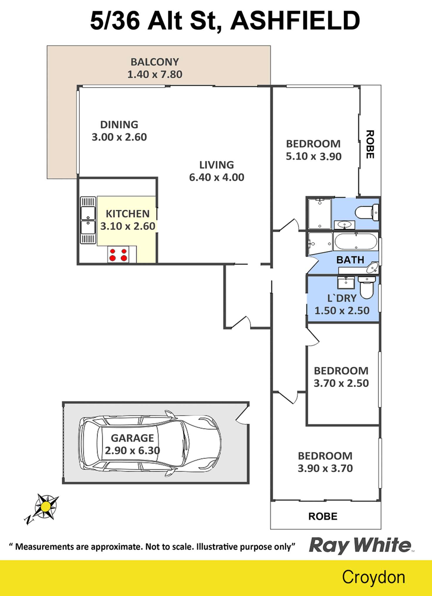 Floorplan of Homely unit listing, 5/36 Alt Street, Ashfield NSW 2131
