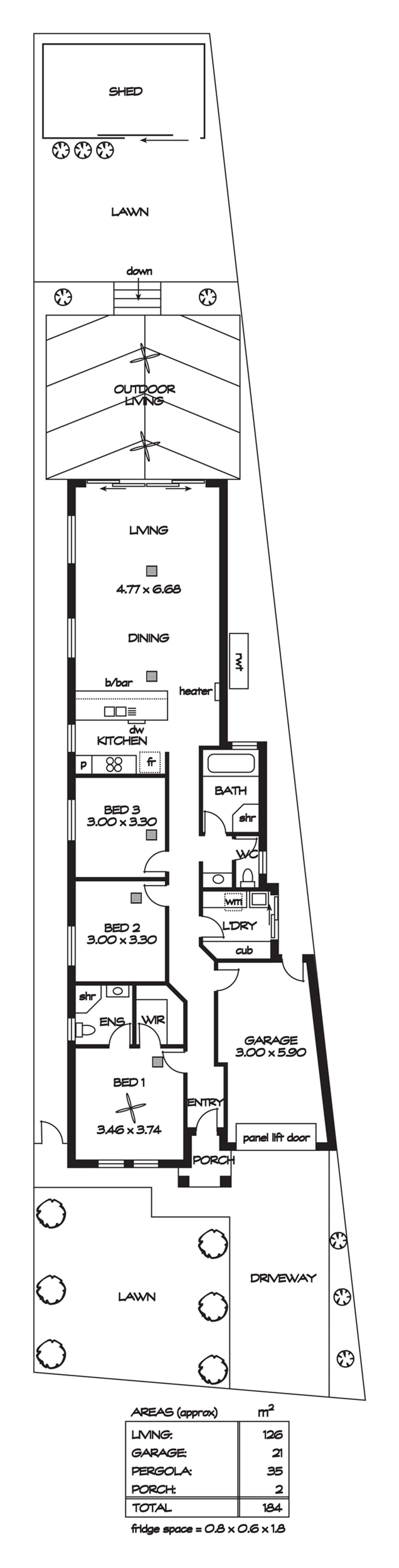 Floorplan of Homely house listing, 15A Clearview Crescent, Clearview SA 5085