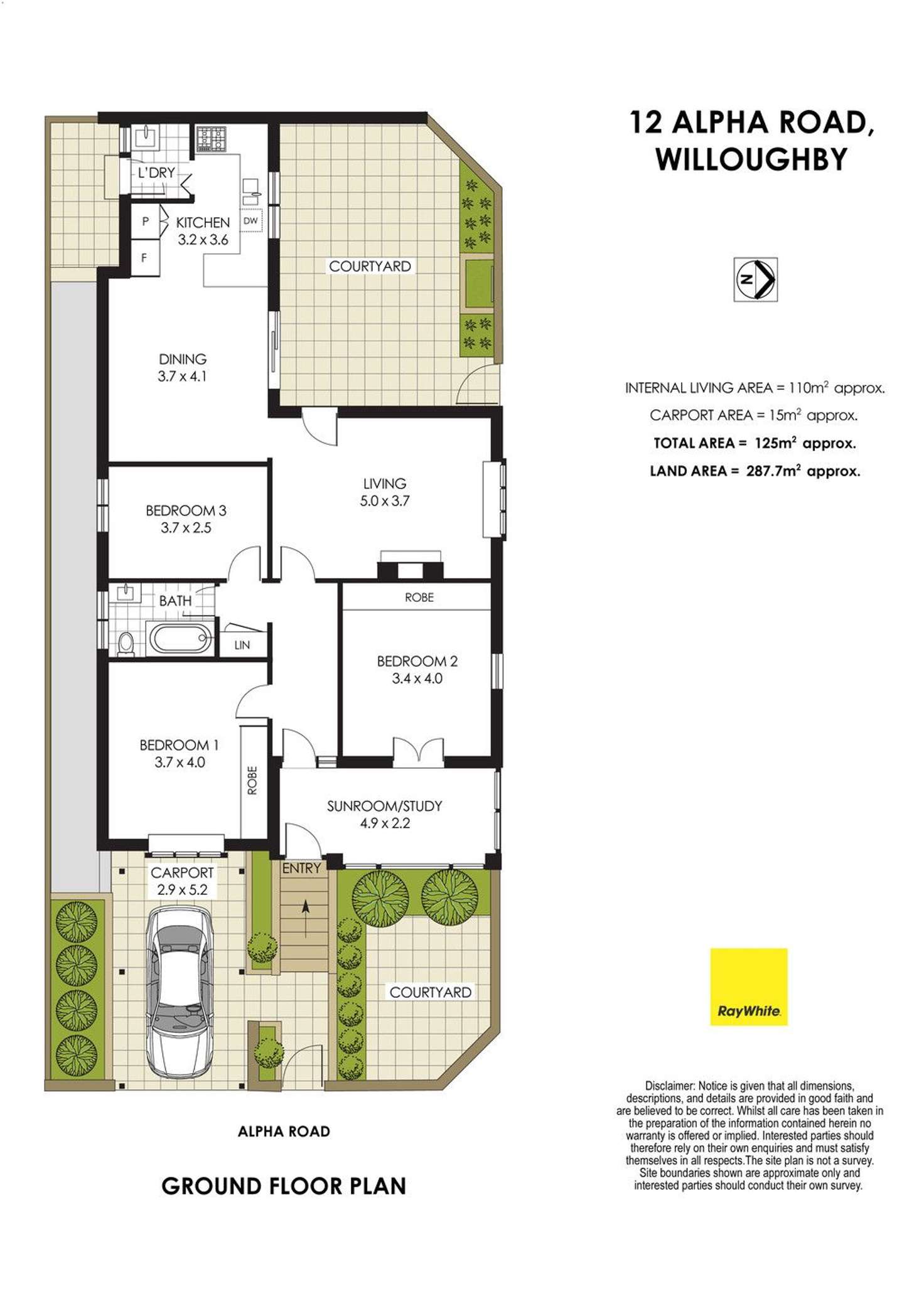Floorplan of Homely house listing, 12 Alpha Road, Willoughby NSW 2068
