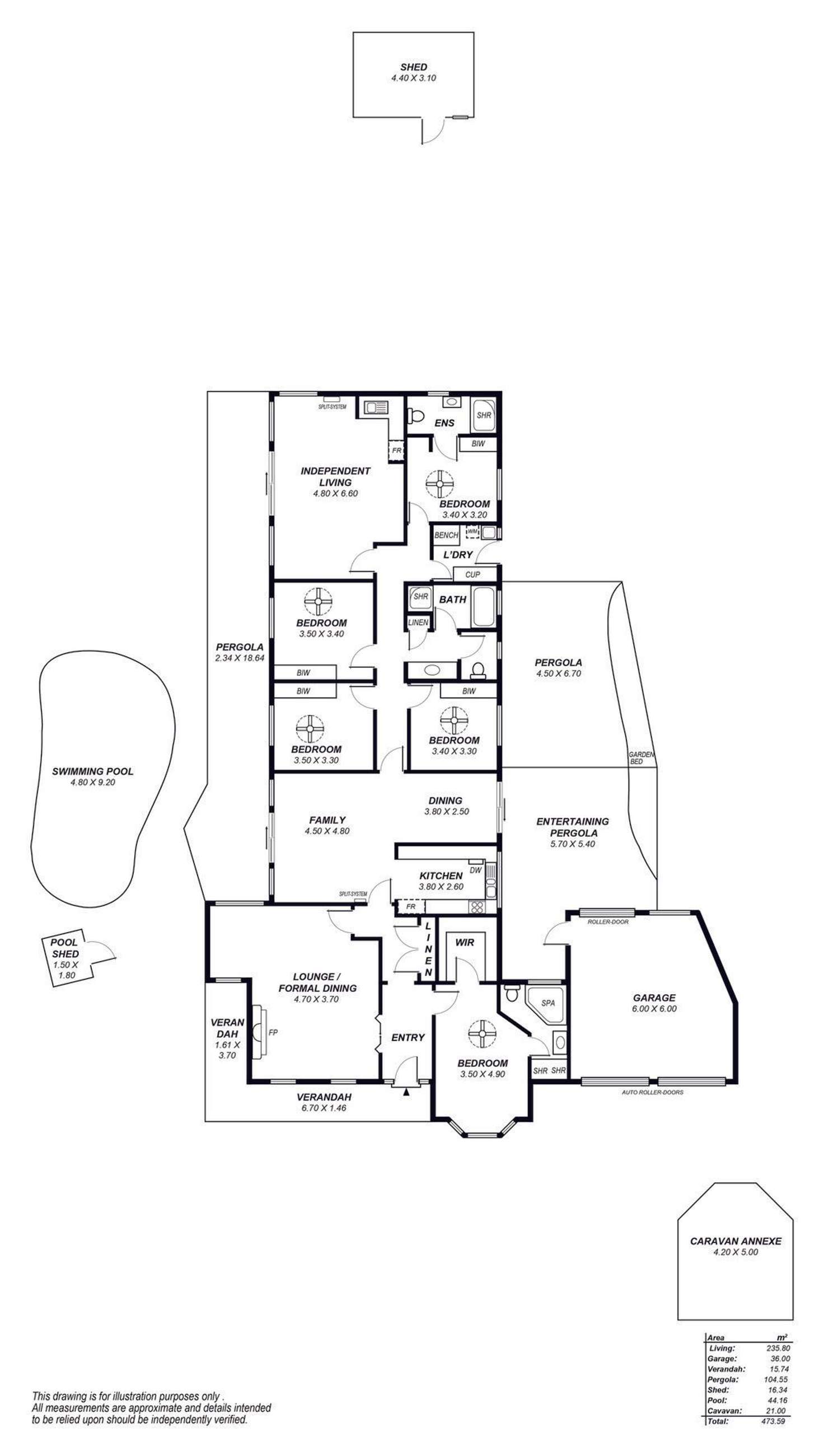 Floorplan of Homely house listing, 61 Glendale Avenue, Flagstaff Hill SA 5159