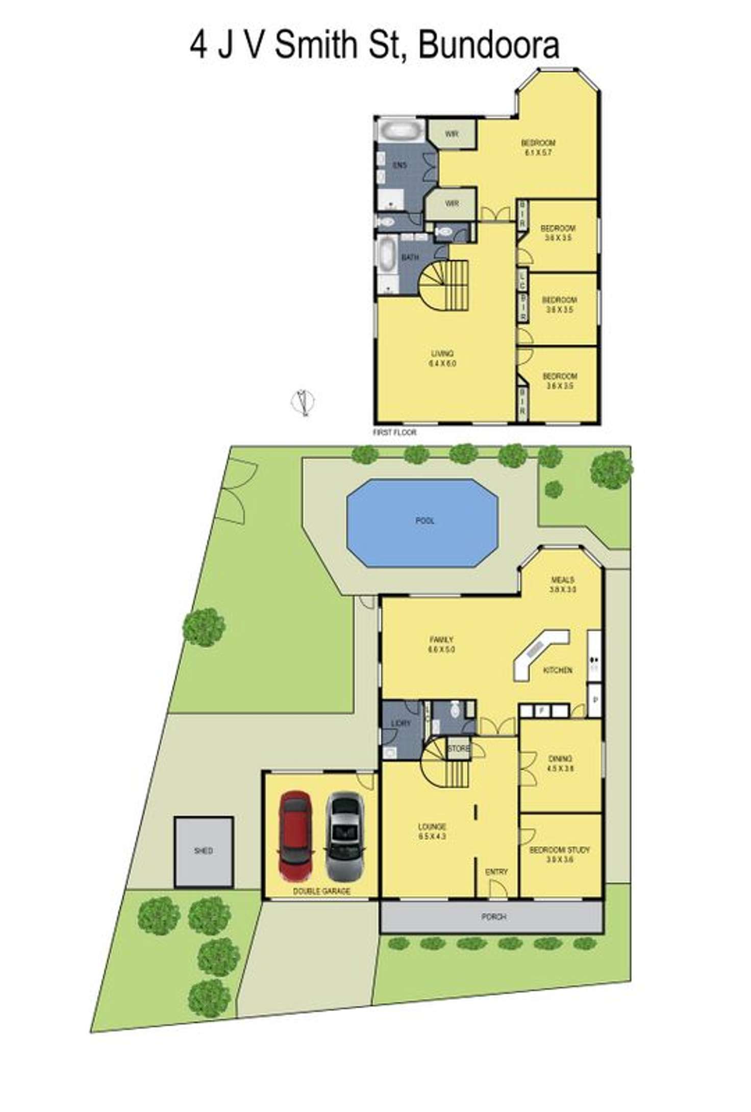 Floorplan of Homely house listing, 4 J V Smith Street, Bundoora VIC 3083