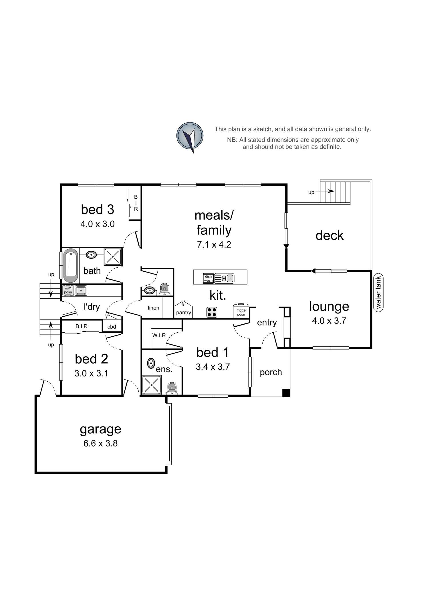 Floorplan of Homely townhouse listing, 36A Winyard Drive, Mooroolbark VIC 3138