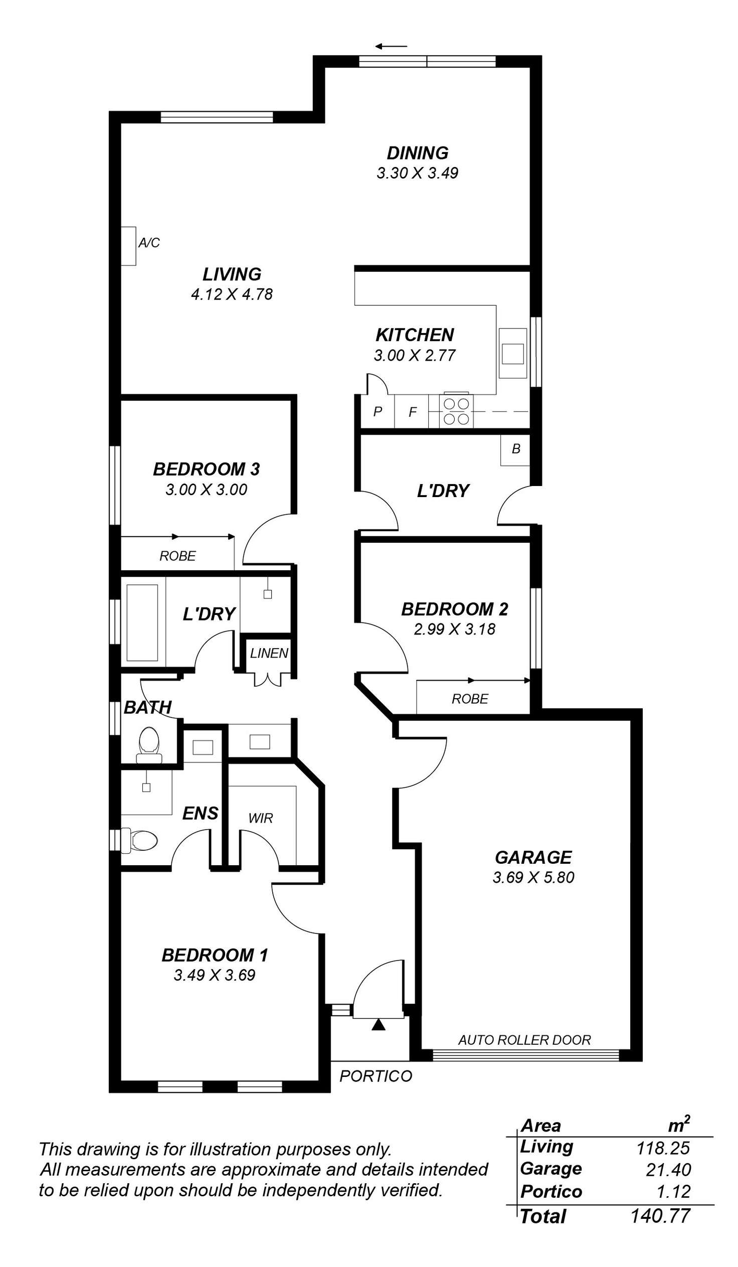 Floorplan of Homely house listing, 180 President Avenue, Andrews Farm SA 5114