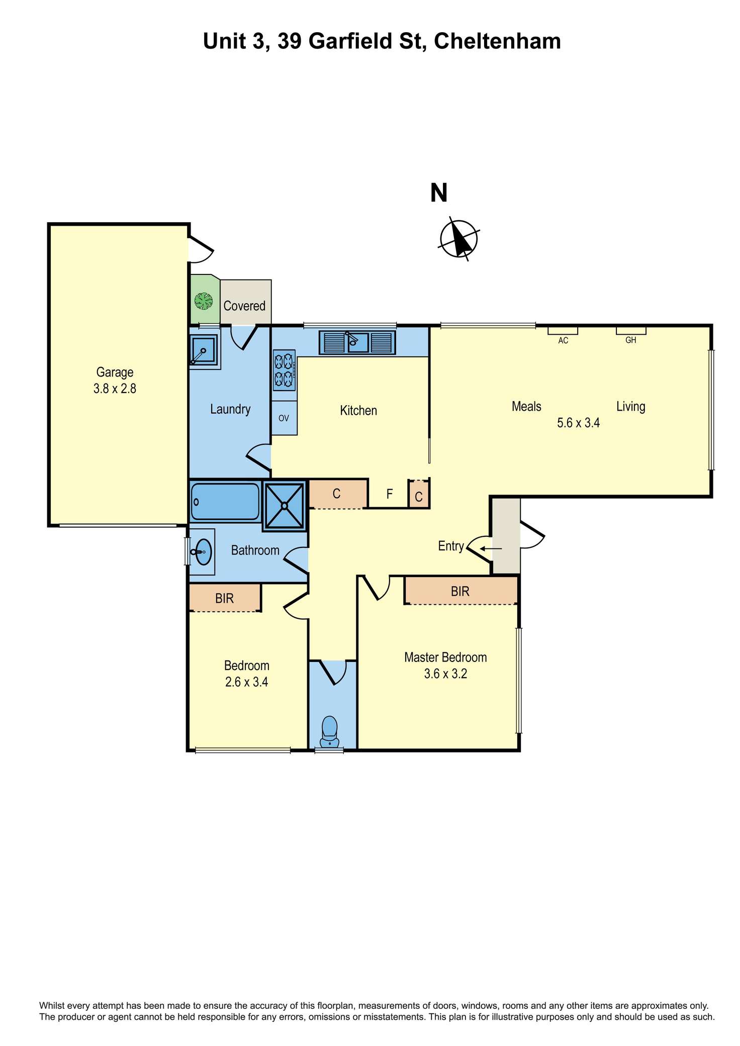 Floorplan of Homely unit listing, 3/39 Garfield Street, Cheltenham VIC 3192