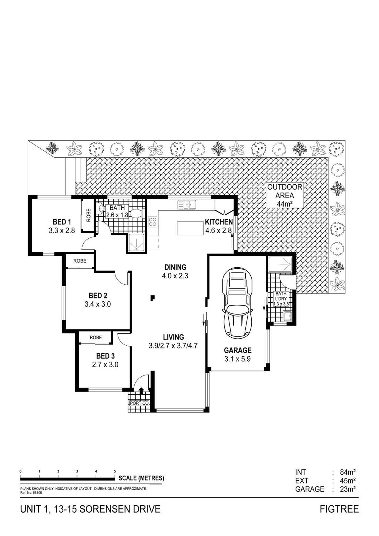Floorplan of Homely villa listing, 1/13-15 Sorensen Drive, Figtree NSW 2525