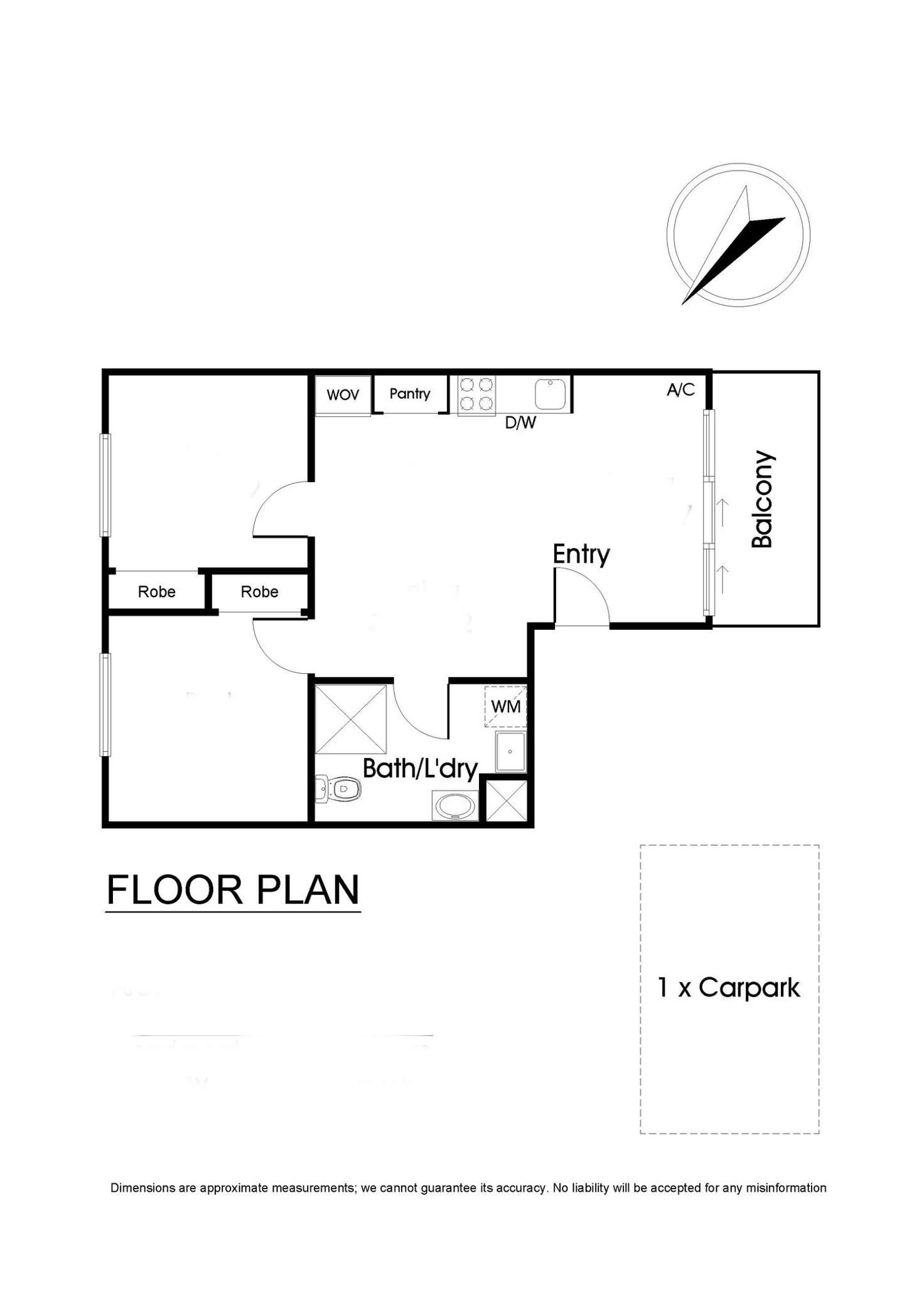 Floorplan of Homely apartment listing, 304/81 Cemetery Road East, Carlton VIC 3053