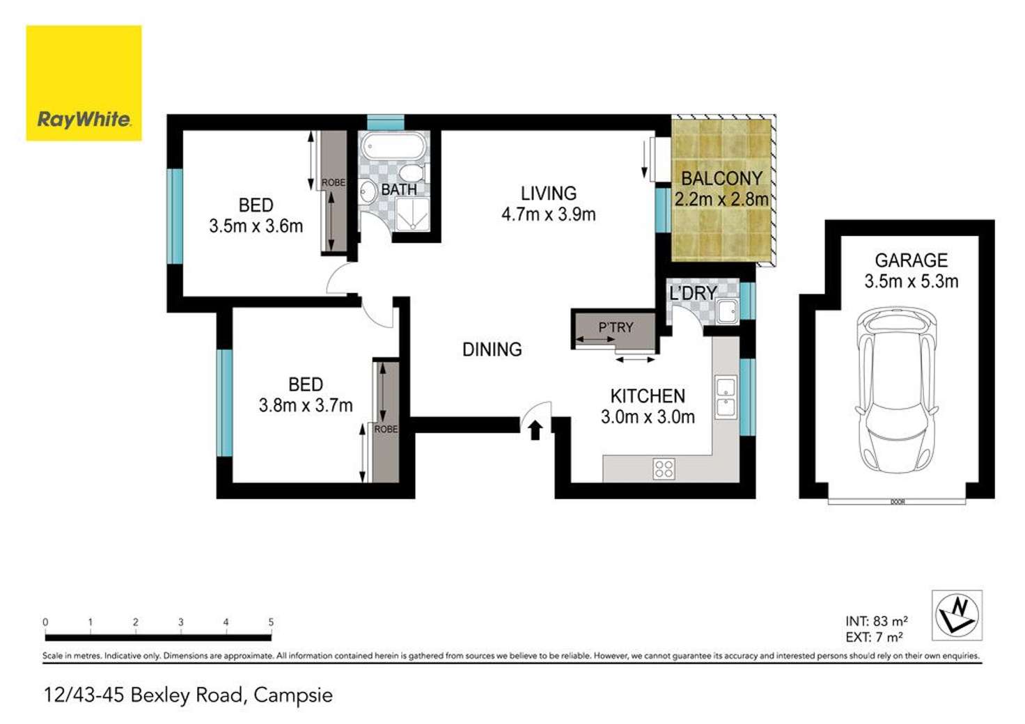 Floorplan of Homely unit listing, 12/43-45 Bexley Road, Campsie NSW 2194