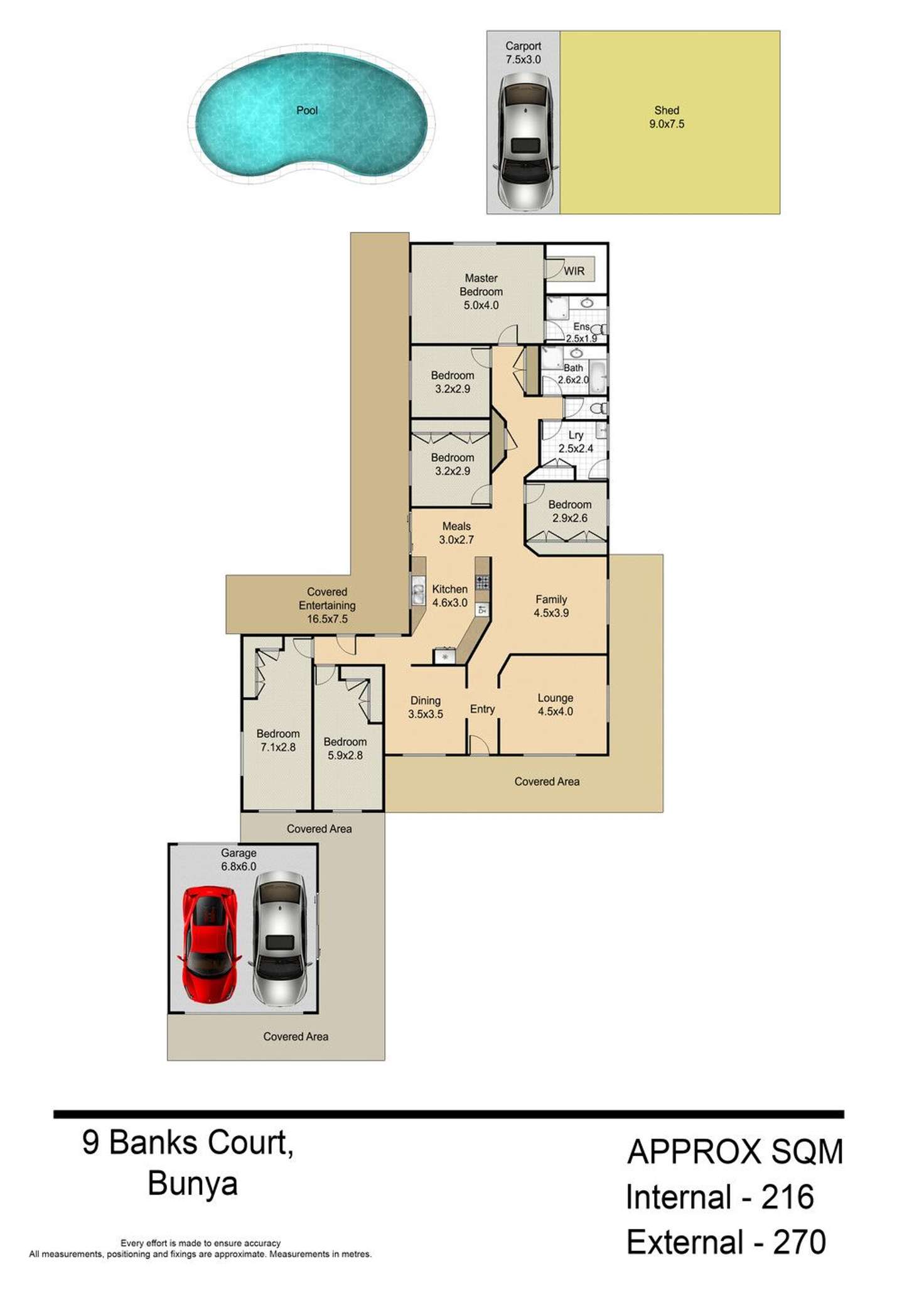 Floorplan of Homely house listing, 9 Banks Court, Bunya QLD 4055