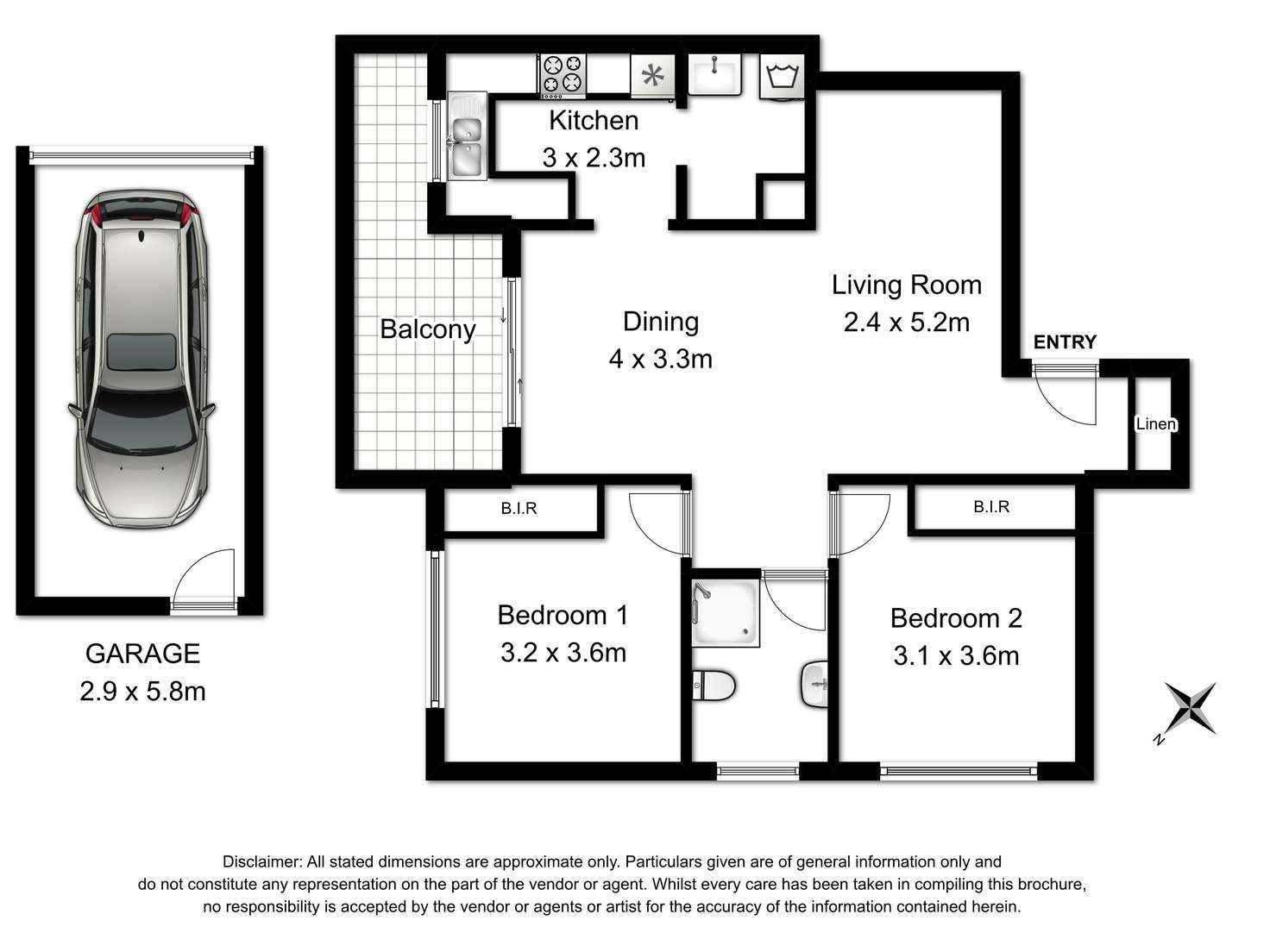 Floorplan of Homely unit listing, 2/86 Woids Avenue, Allawah NSW 2218