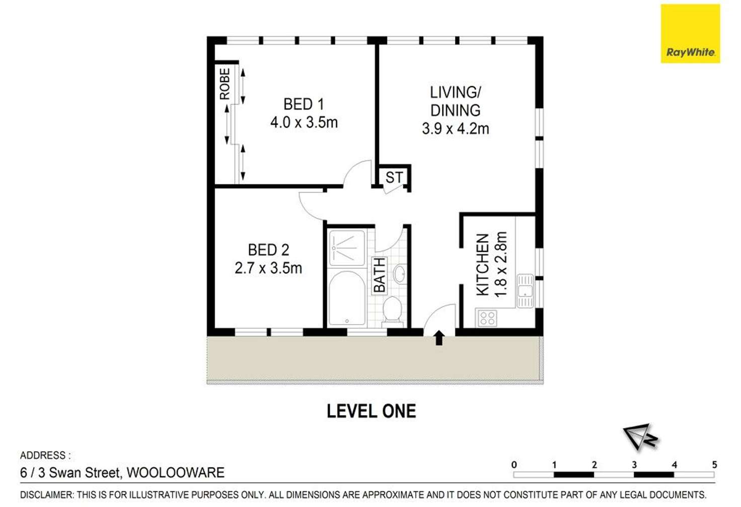 Floorplan of Homely apartment listing, 6/3 Swan Street, Woolooware NSW 2230