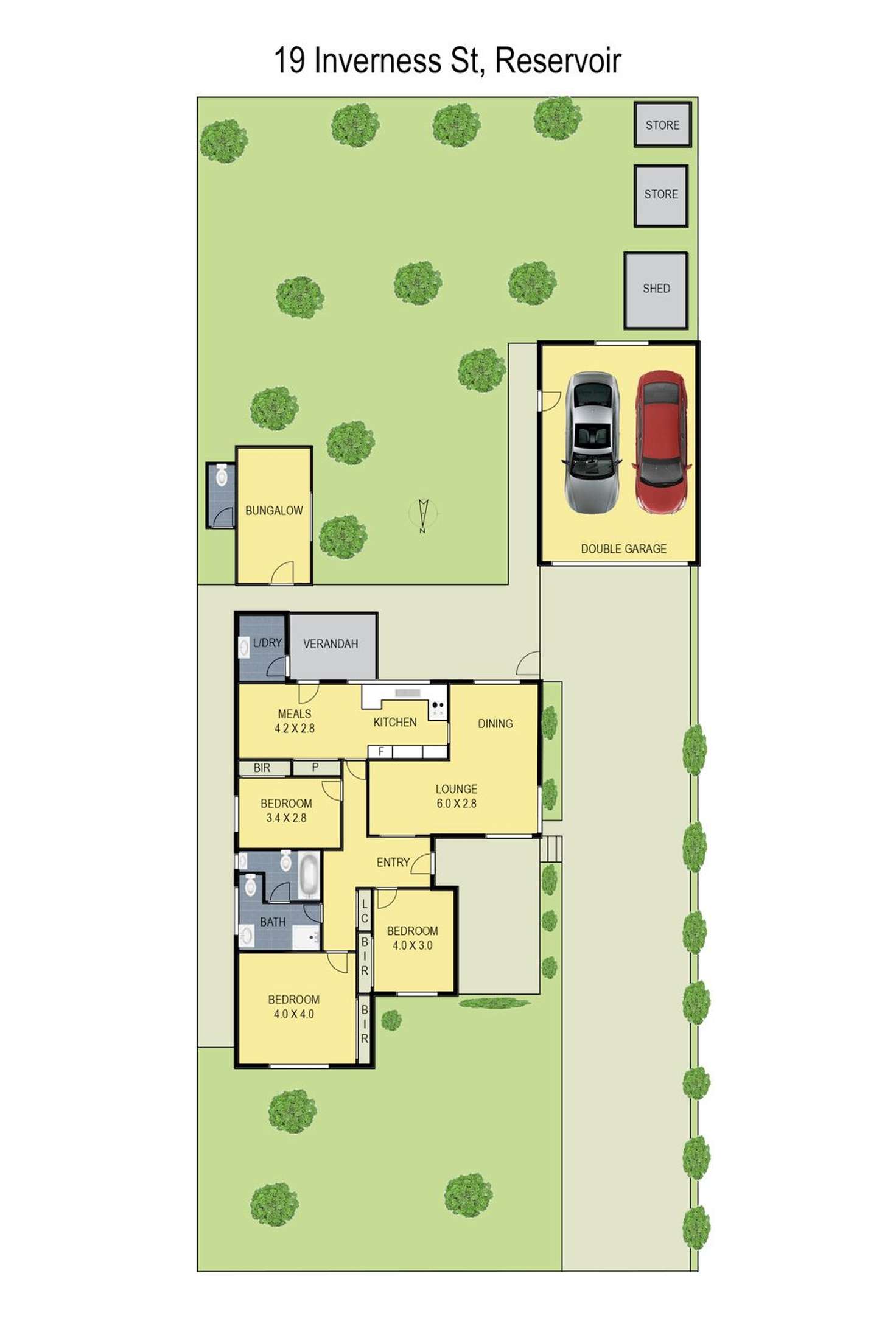 Floorplan of Homely house listing, 19 Inverness Street, Reservoir VIC 3073