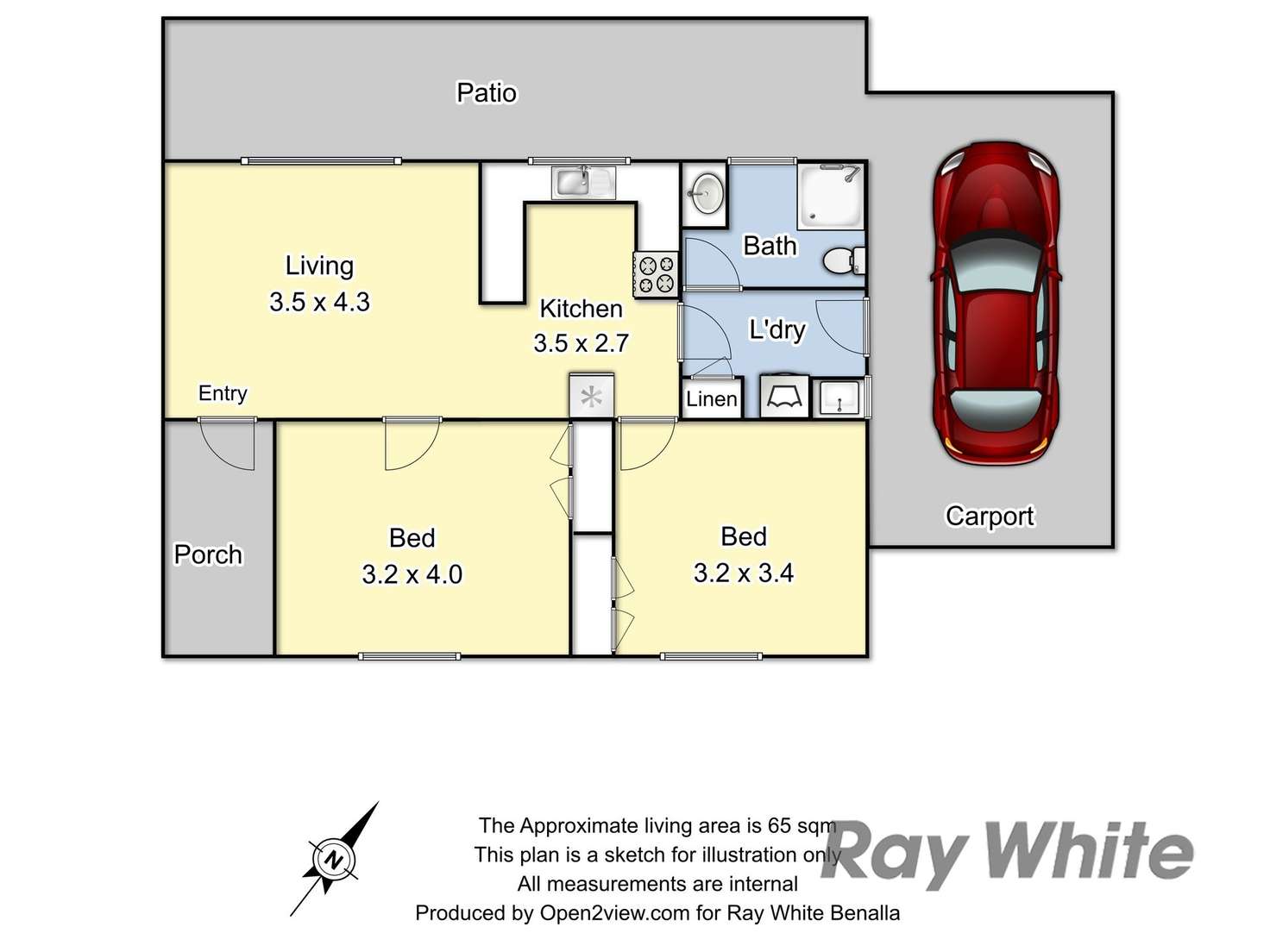 Floorplan of Homely unit listing, 2/7 Smythe Street, Benalla VIC 3672