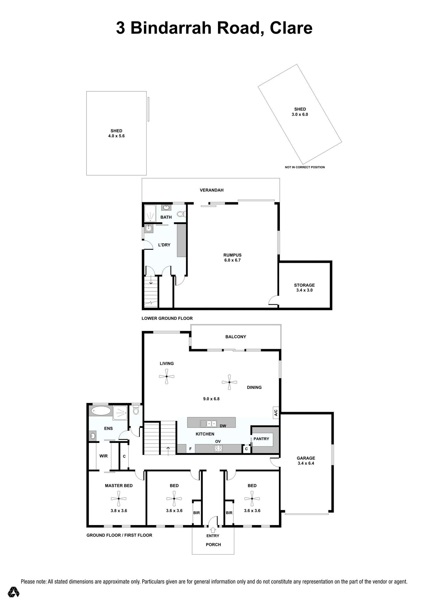 Floorplan of Homely house listing, 3 Bindarrah Road, Clare SA 5453