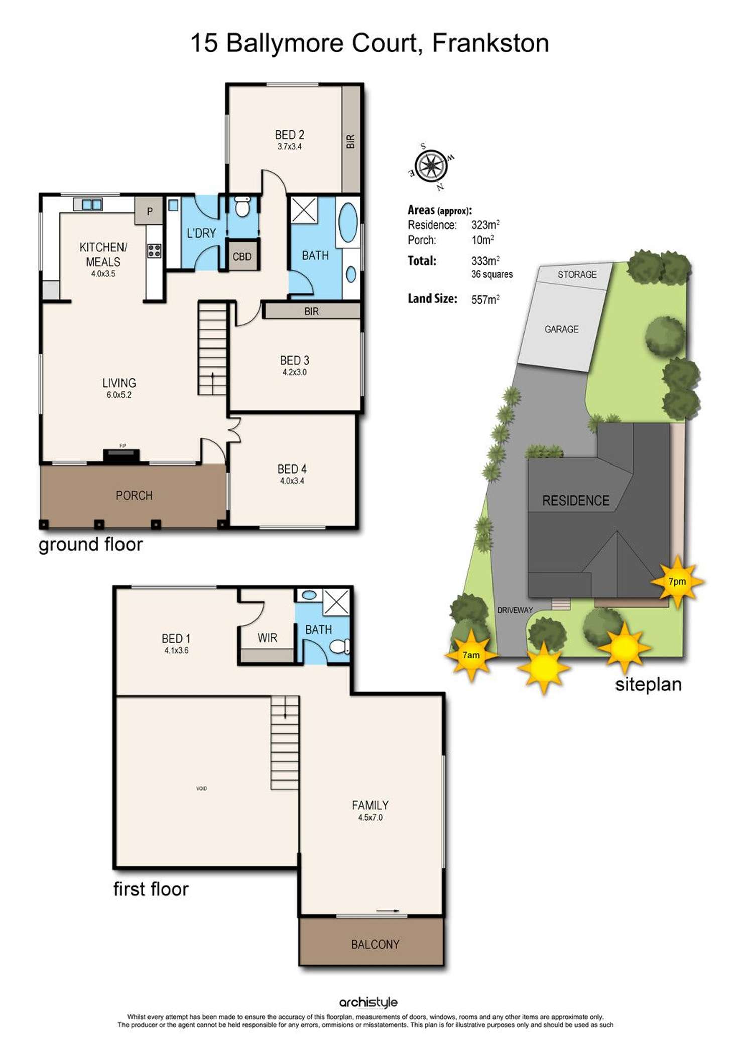 Floorplan of Homely house listing, 15 Ballymore Court, Frankston VIC 3199