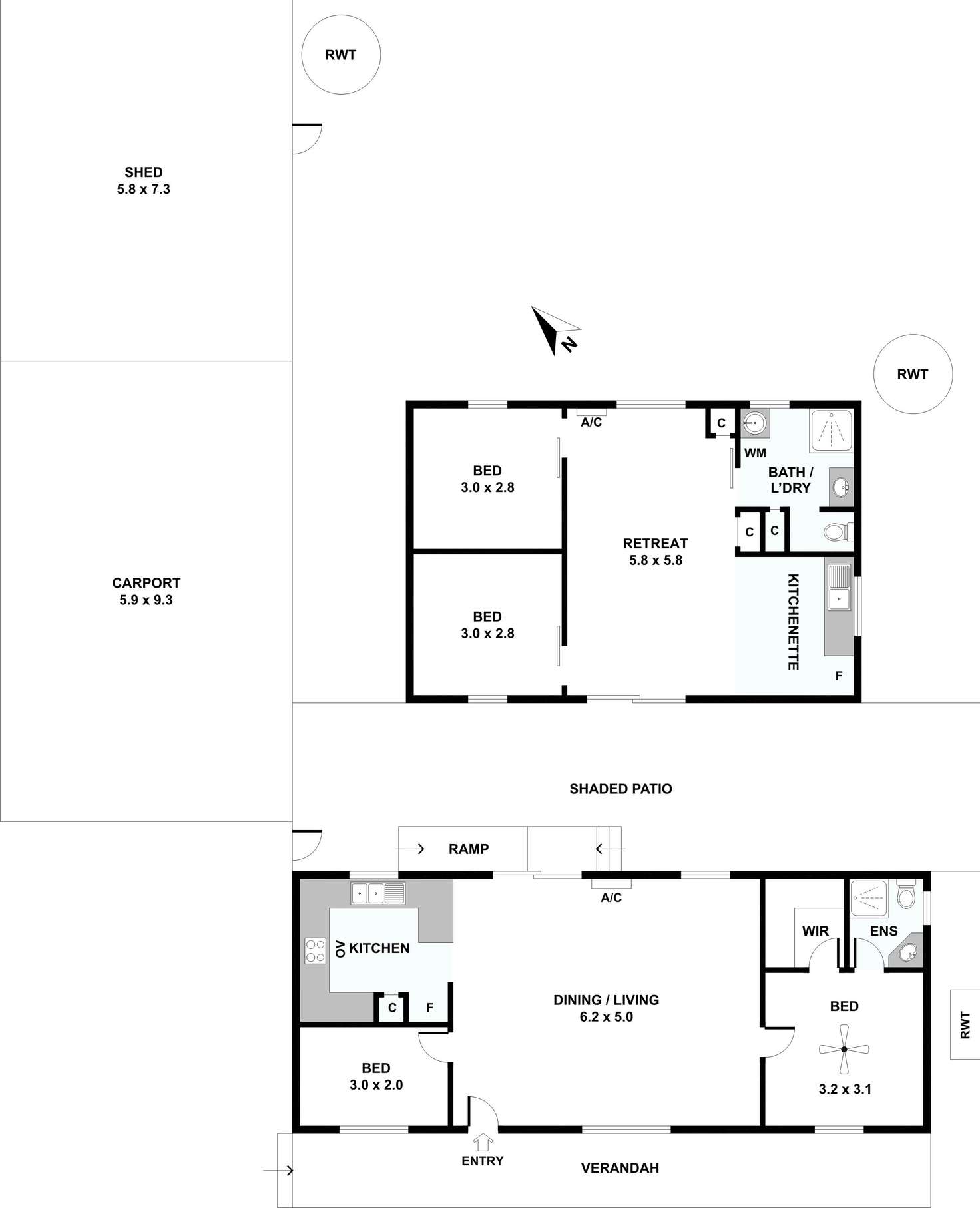 Floorplan of Homely house listing, 6 Duryea Street, Clinton SA 5570