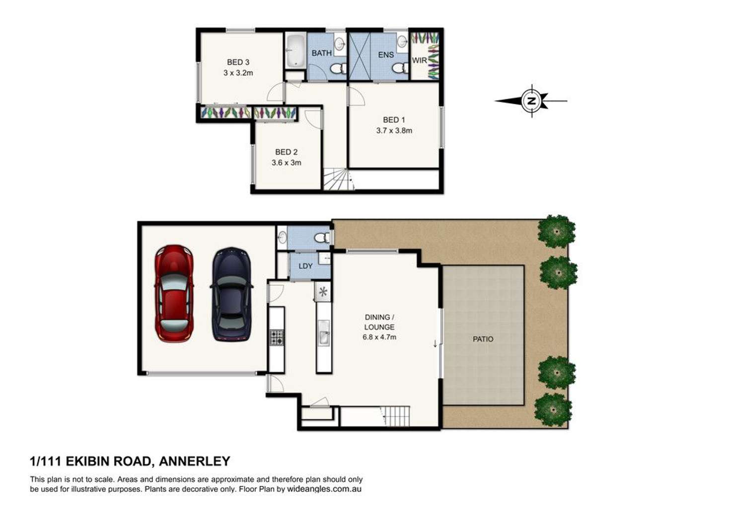 Floorplan of Homely townhouse listing, 1/111 Ekibin Road, Annerley QLD 4103