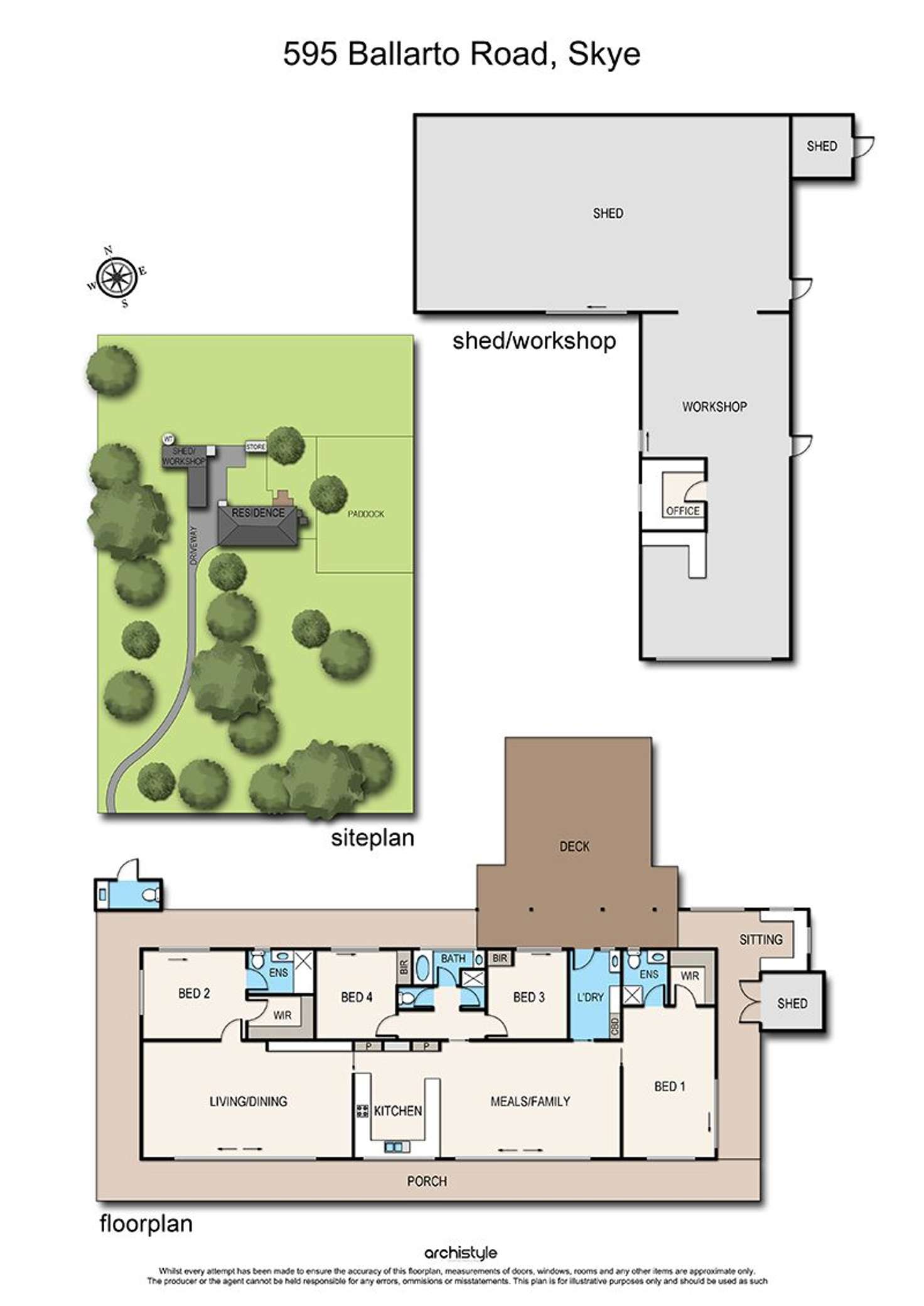 Floorplan of Homely house listing, 595 Ballarto Road, Skye VIC 3977