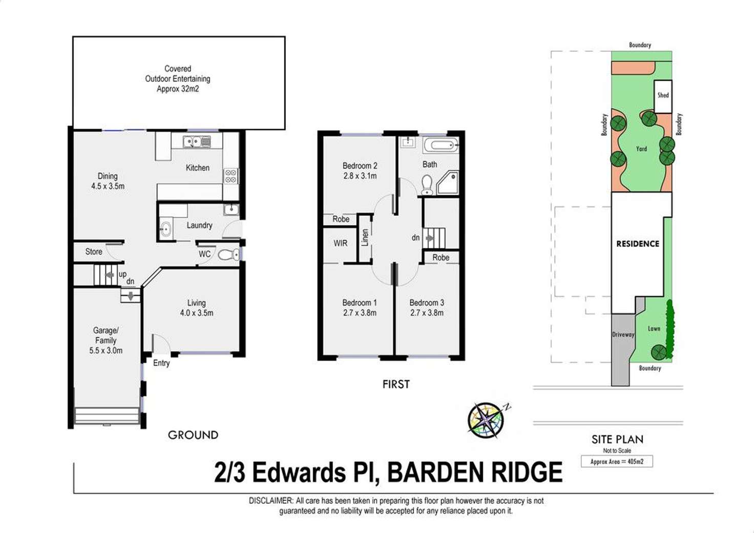 Floorplan of Homely townhouse listing, 2/3 Edwards Place, Barden Ridge NSW 2234