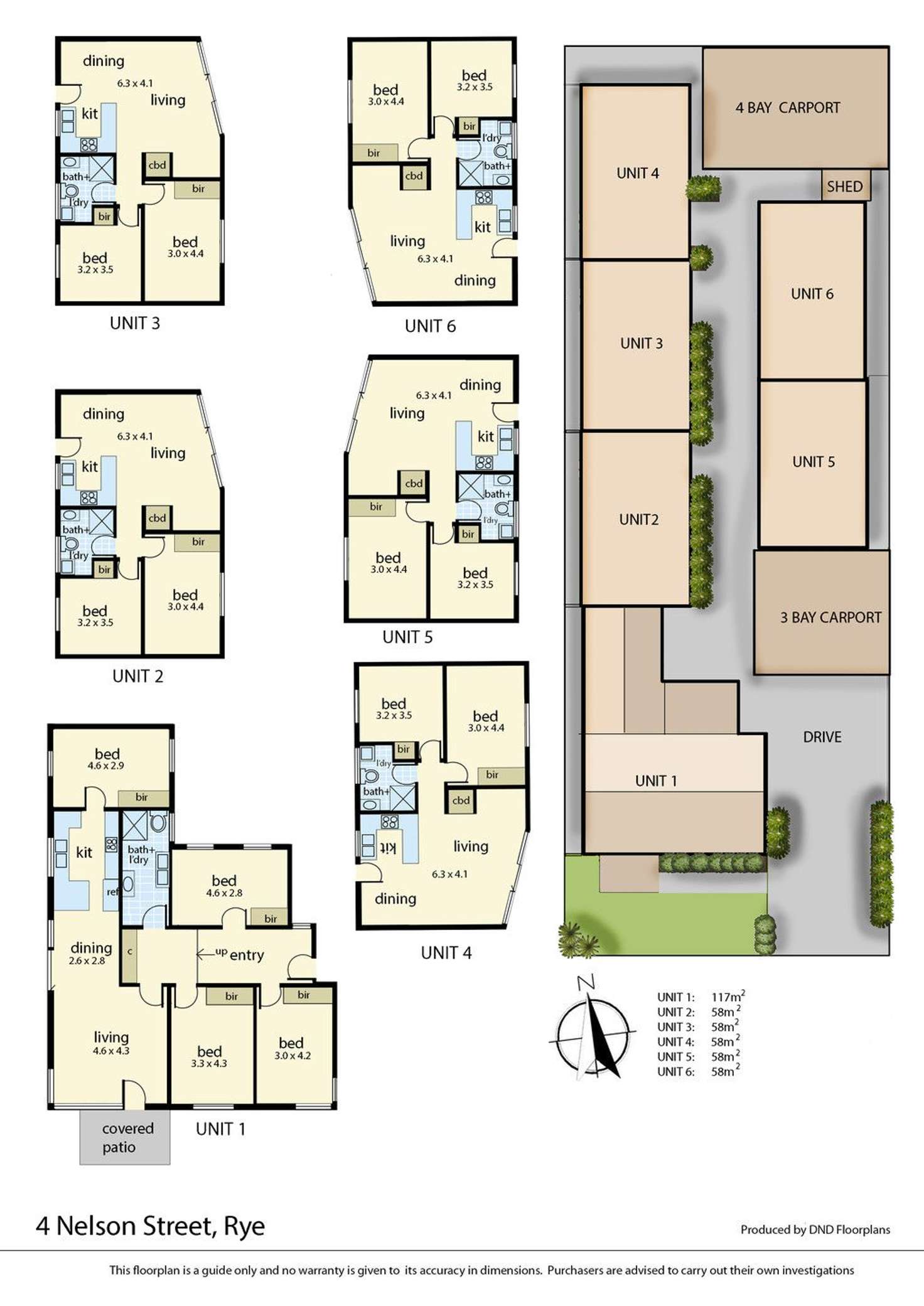 Floorplan of Homely house listing, 6/4 Nelson Street, Rye VIC 3941