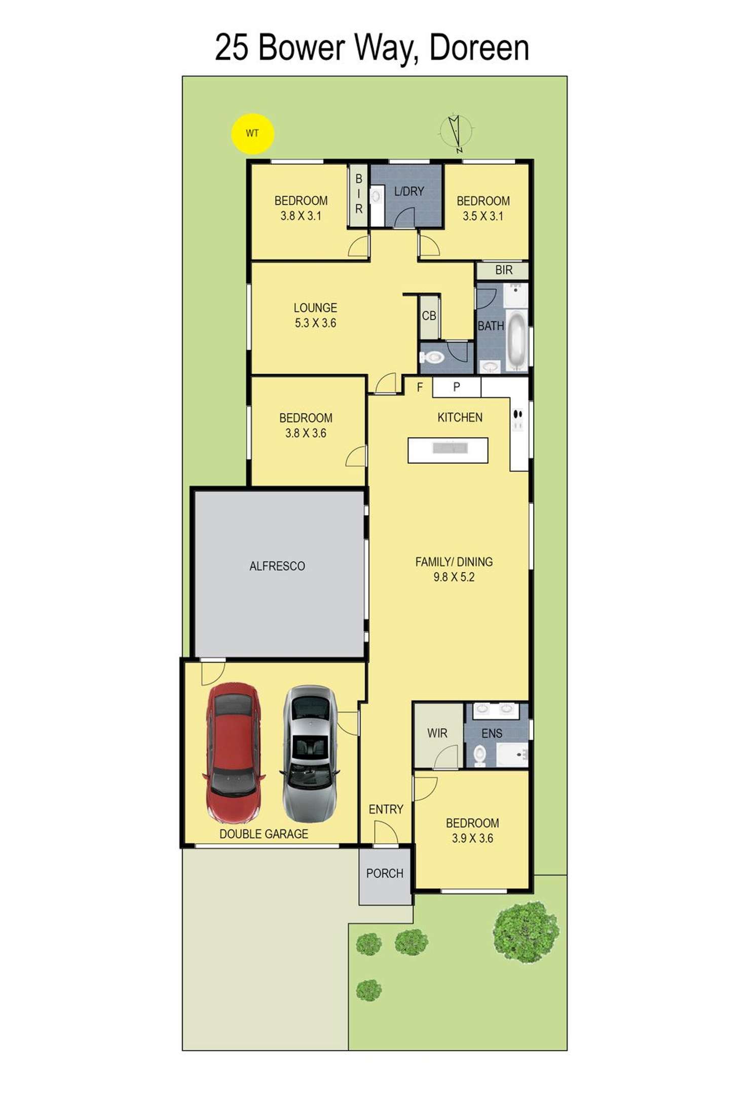 Floorplan of Homely house listing, 25 Bower Way, Doreen VIC 3754