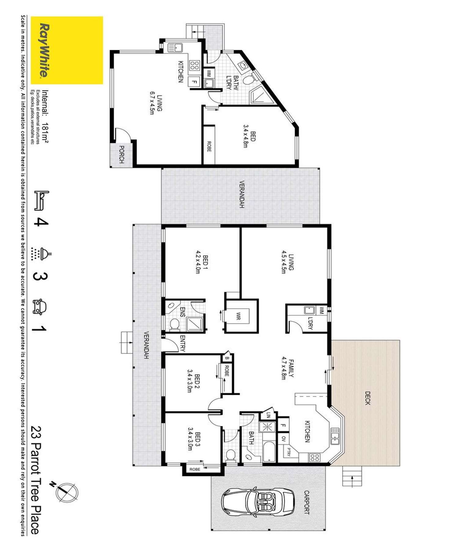 Floorplan of Homely house listing, 23 Parrot Tree Place, Bangalow NSW 2479