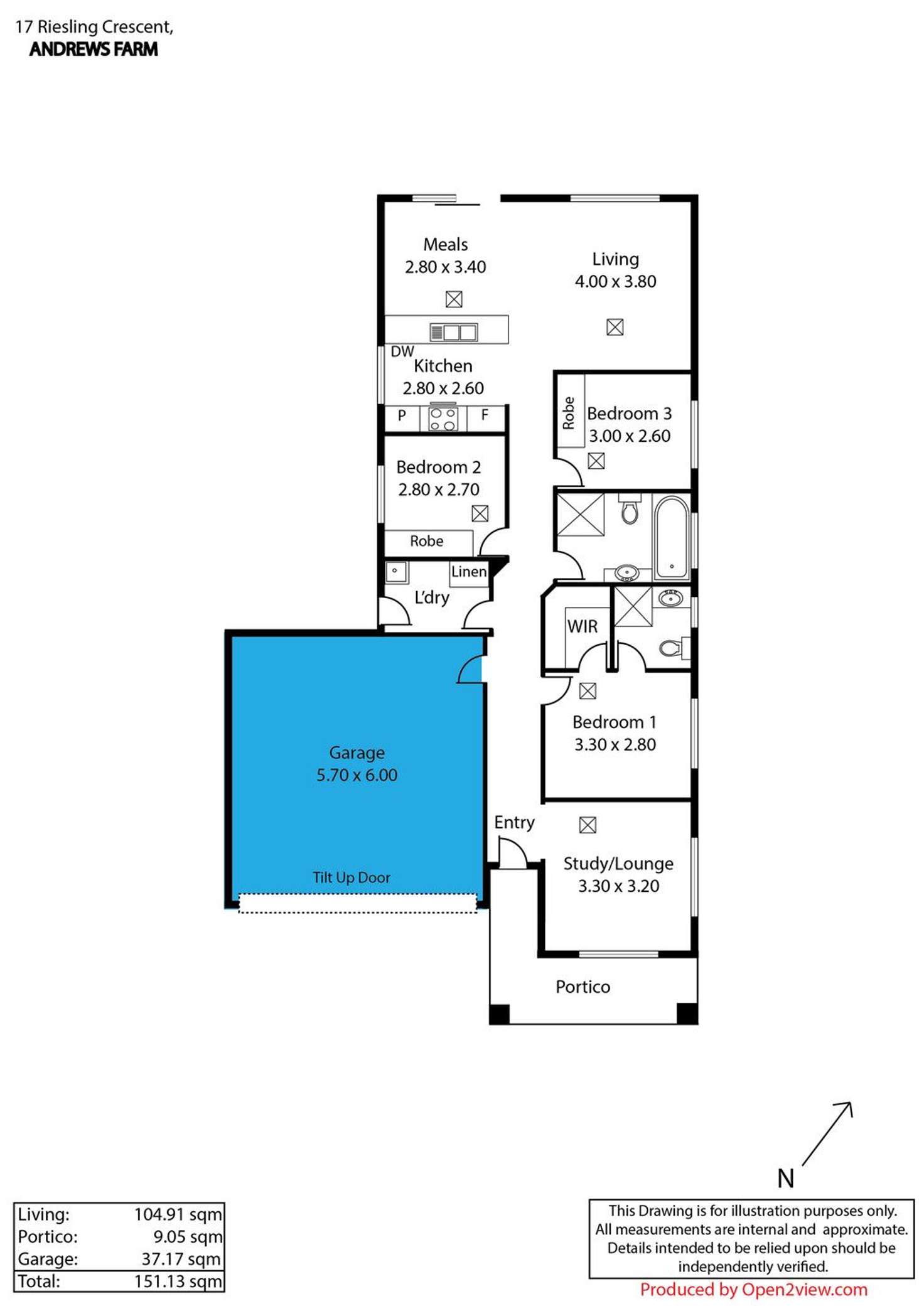 Floorplan of Homely house listing, 17 Riesling Crescent, Andrews Farm SA 5114