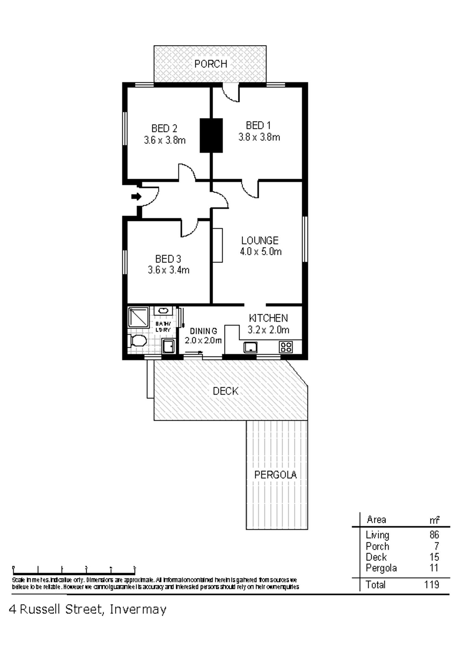 Floorplan of Homely house listing, 4 Russell Street, Invermay TAS 7248