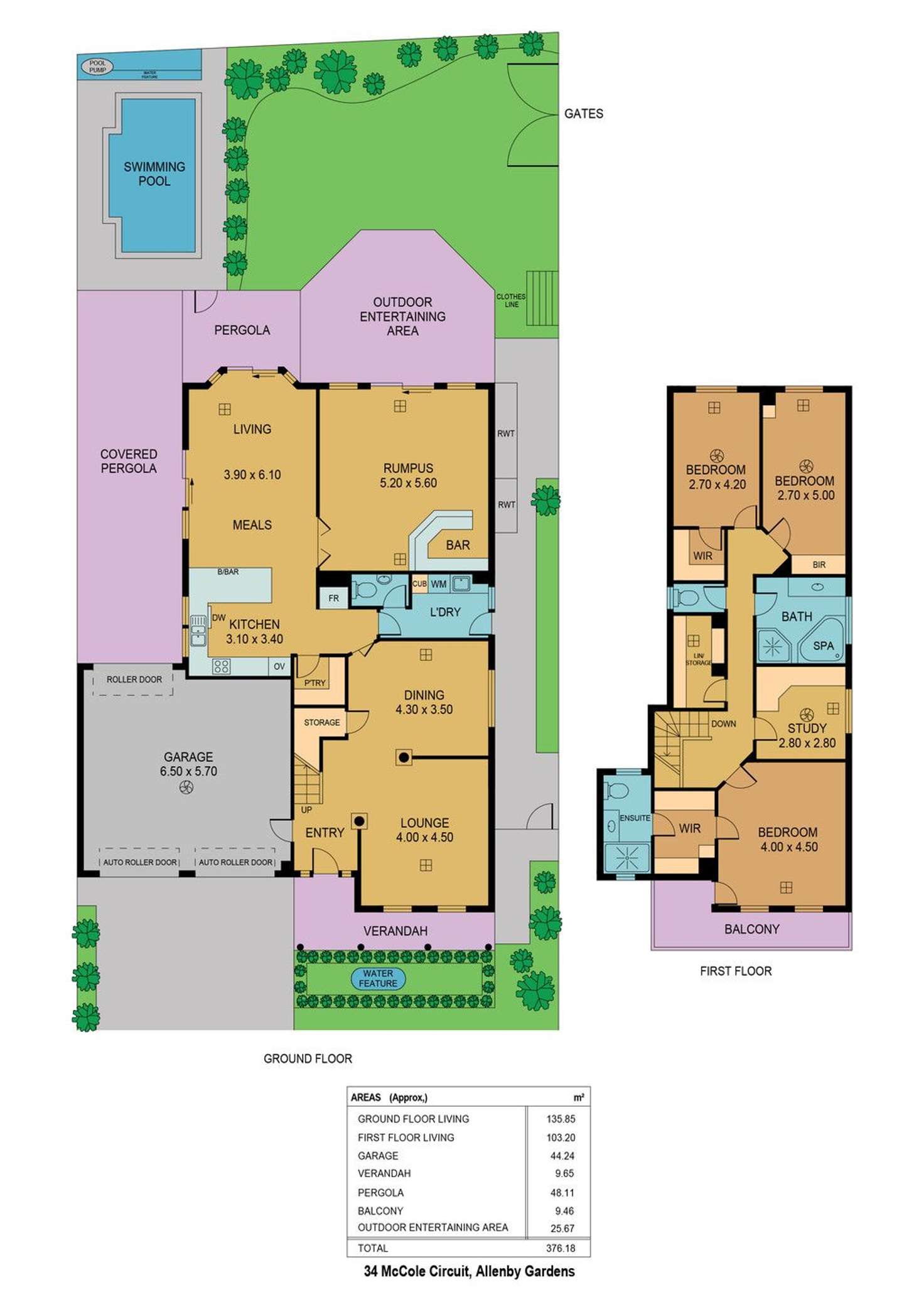 Floorplan of Homely house listing, 34 McCole Circuit, Allenby Gardens SA 5009