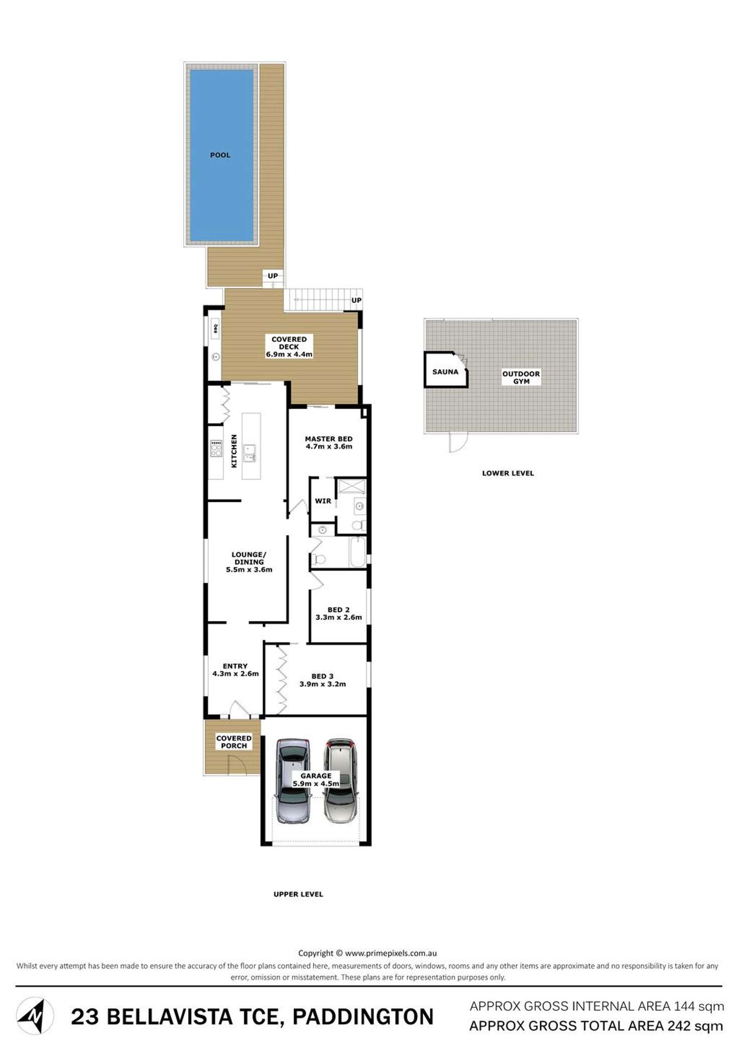 Floorplan of Homely house listing, 23 Bellavista Terrace, Paddington QLD 4064
